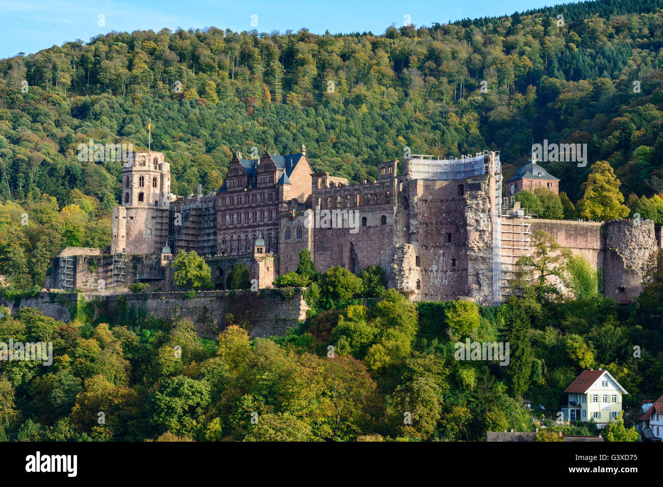 Castle, Germany, Baden-Württemberg, Kurpfalz, Heidelberg Stock Photo