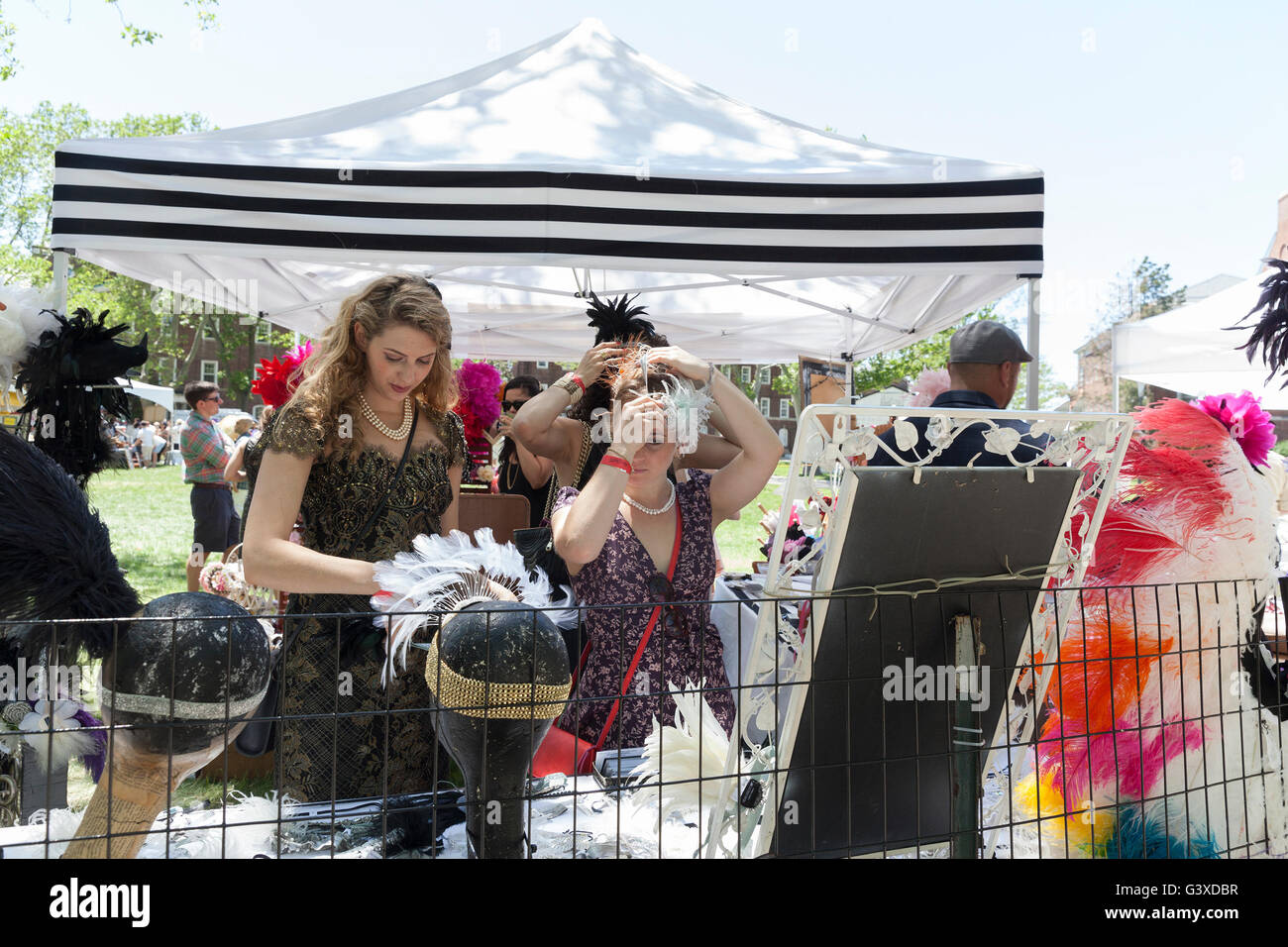 New York, NY USA - June 12, 2016: Atmosphere during 11th Jazz age lawn ...