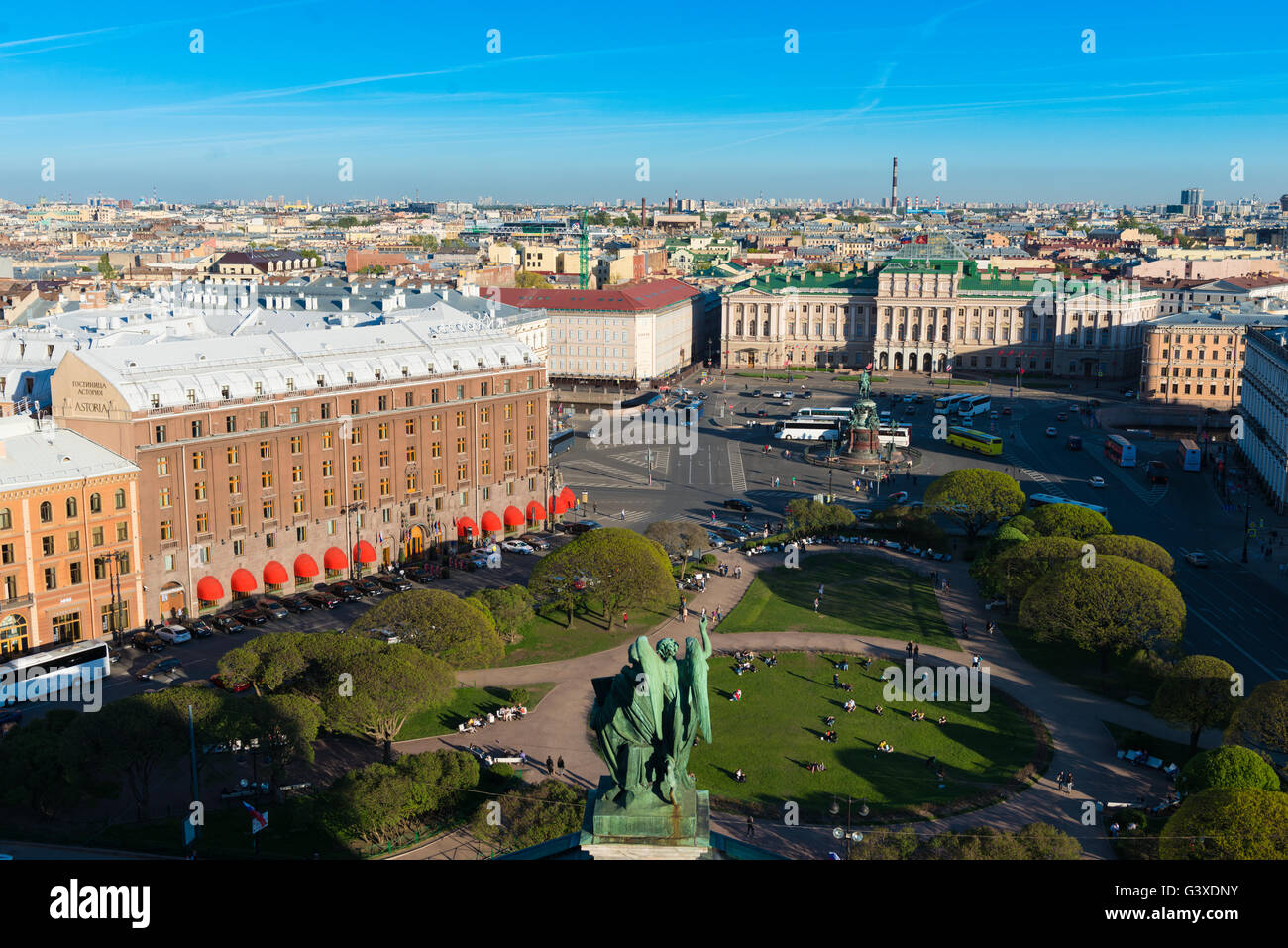 Saint Petersburg Aerial View Stock Photo