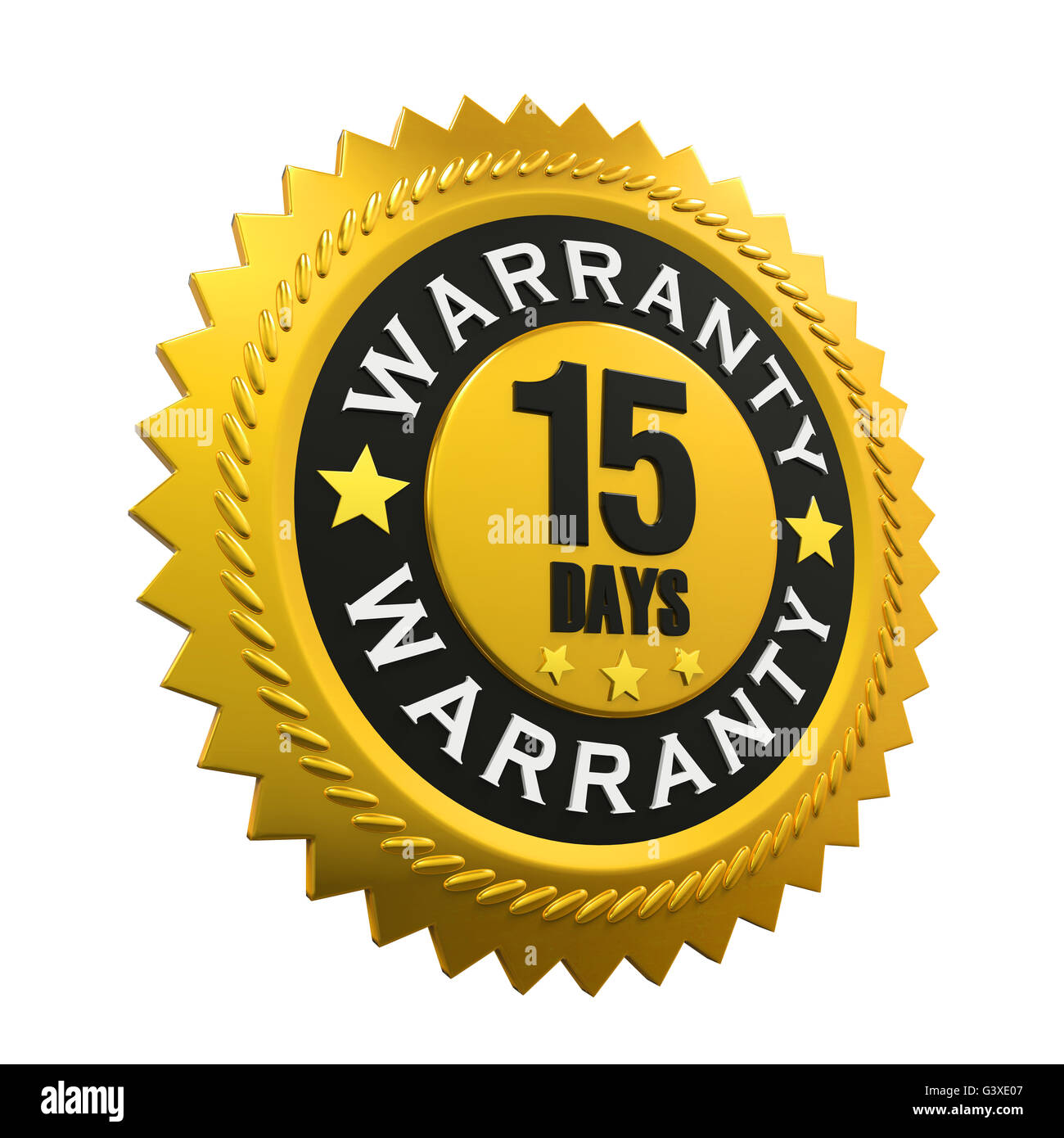 15 Days Warranty Sign Stock Photo Alamy