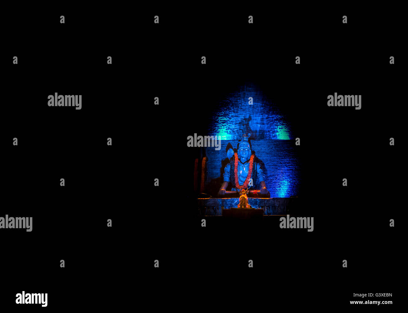 Lord Shiva with Garland and Basuki Naga isolated on black background Stock  Photo - Alamy