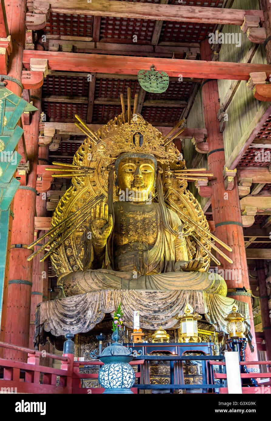 Statue of Nyoirin Kannon in Todai-ji temple - Nara Stock Photo
