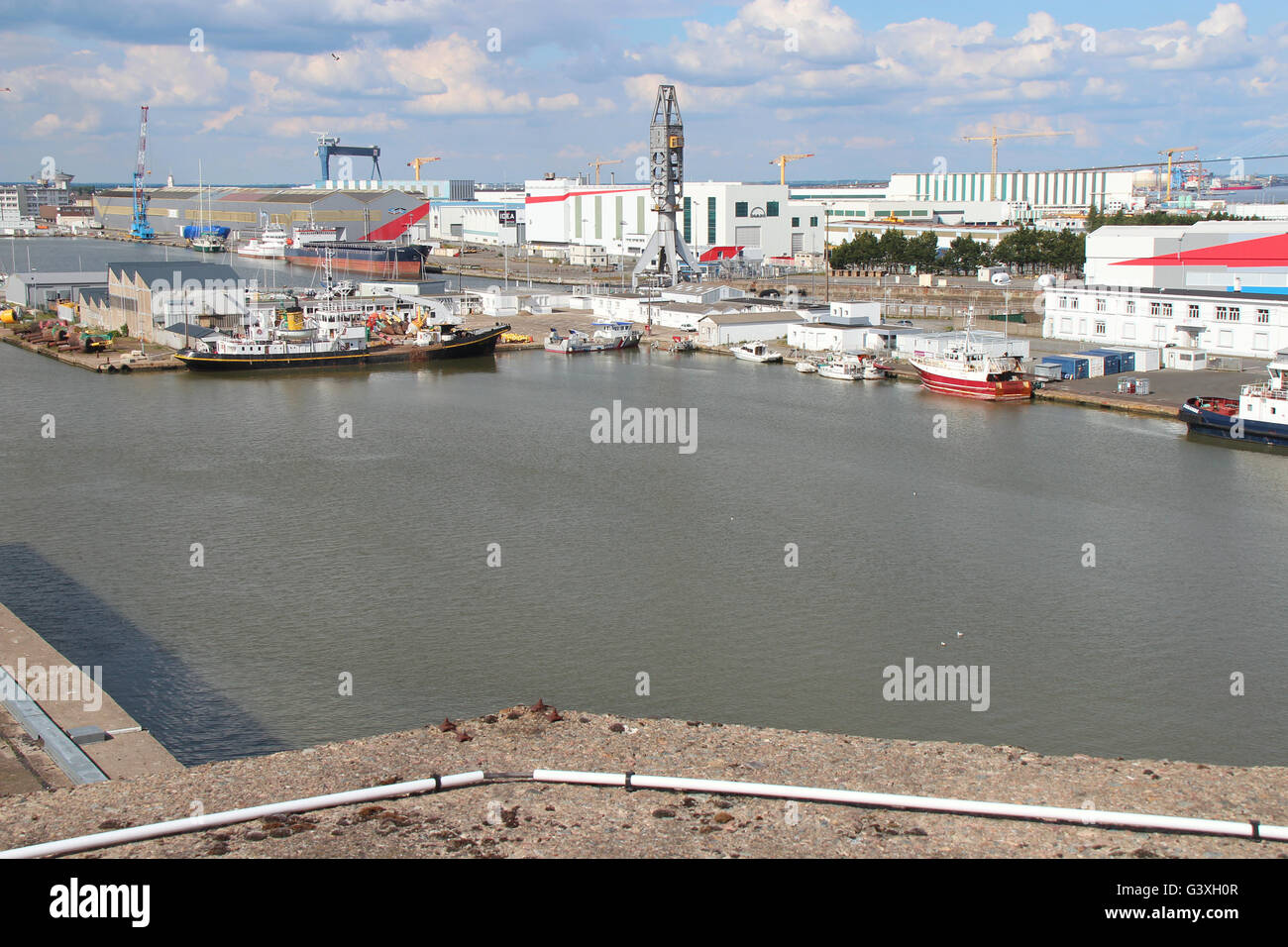 The port of SaintNazaire (France Stock Photo Alamy