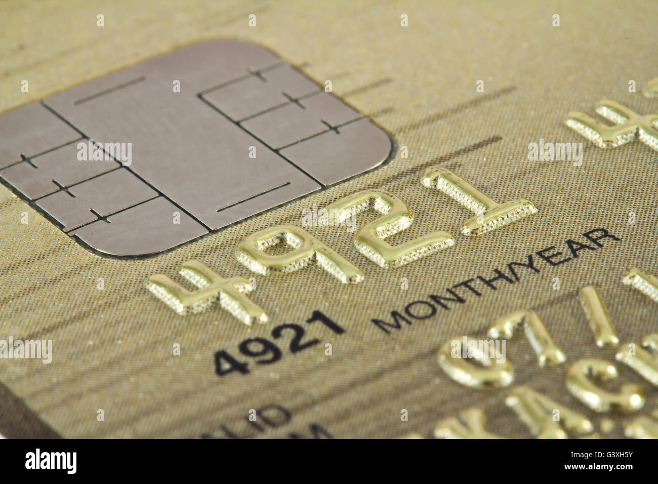 Smart card macro , credit card chip Stock Photo