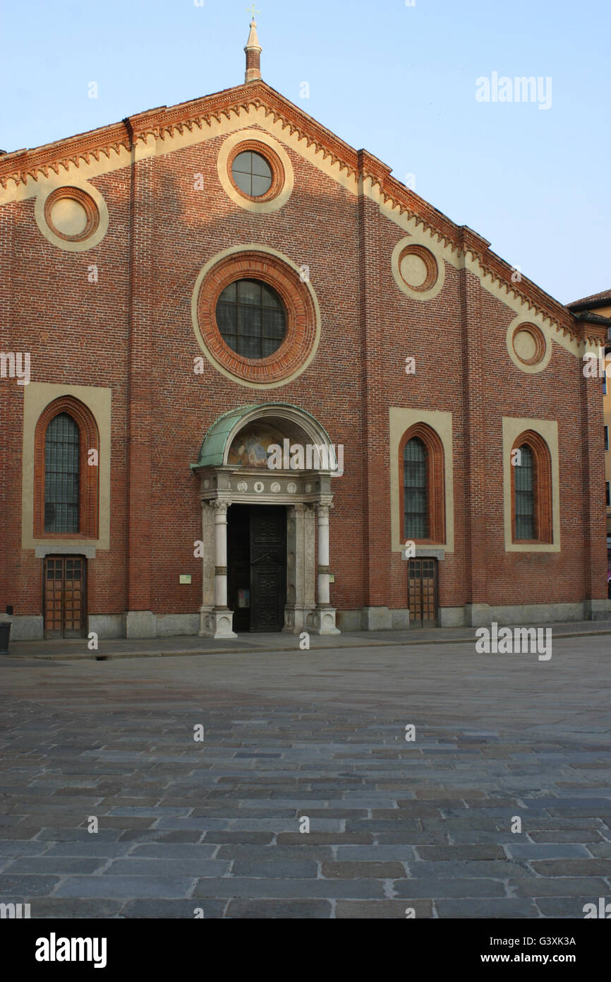 the famous church of Santa Maria delle Grazie, Milan, Italy, www.photoarkive.com Stock Photo
