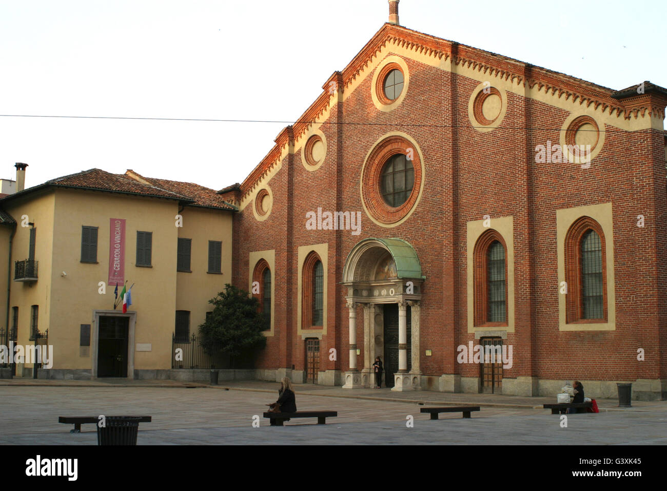the famous church of Santa Maria delle Grazie, Milan, Italy Stock Photo