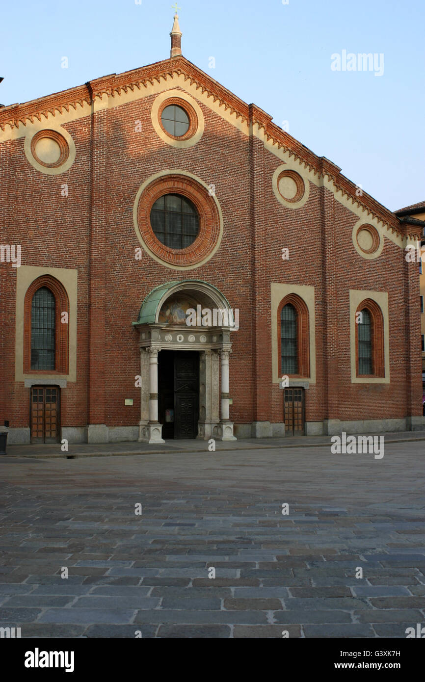 the famous church of Santa Maria delle Grazie, Milan, Italy Stock Photo