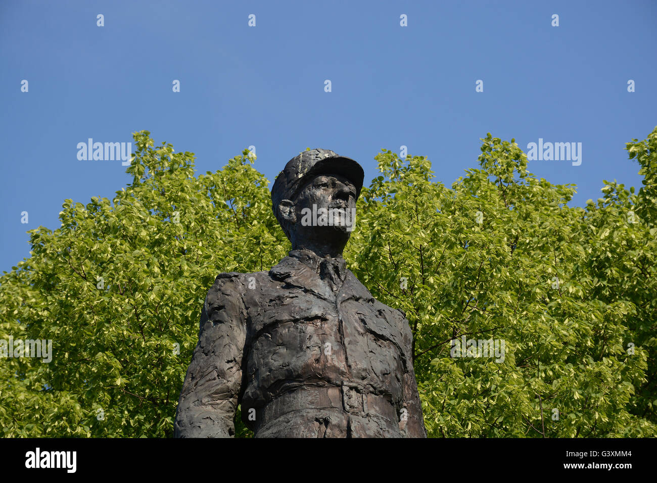 statue of General Charles de Gaulle Warsaw Poland Stock Photo