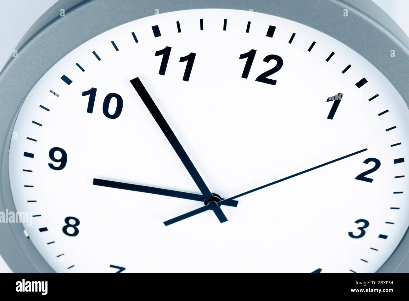 Closeup of hands on clock face Stock Photo Alamy