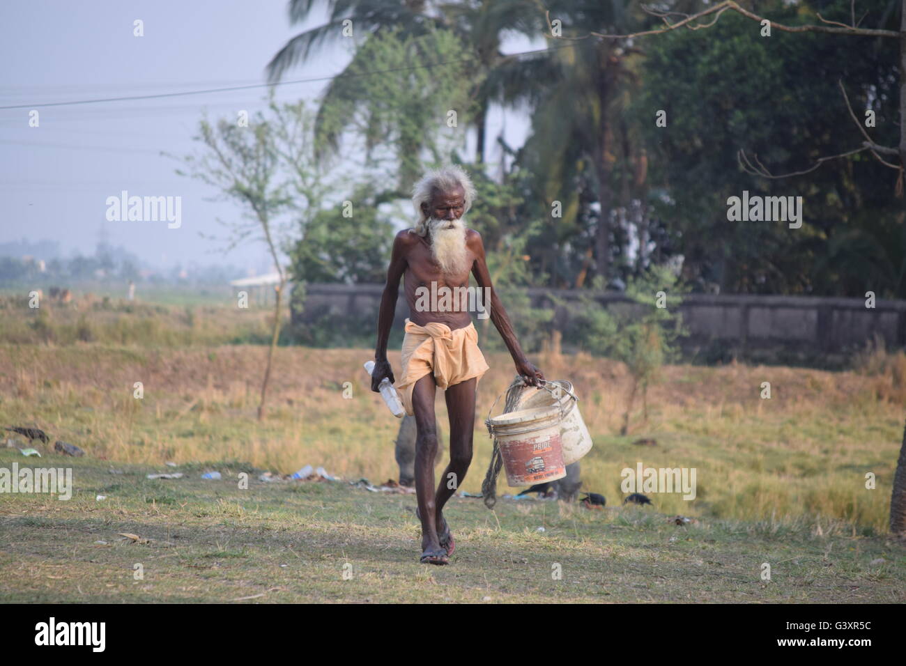 A Indian Old Man. Stock Photo