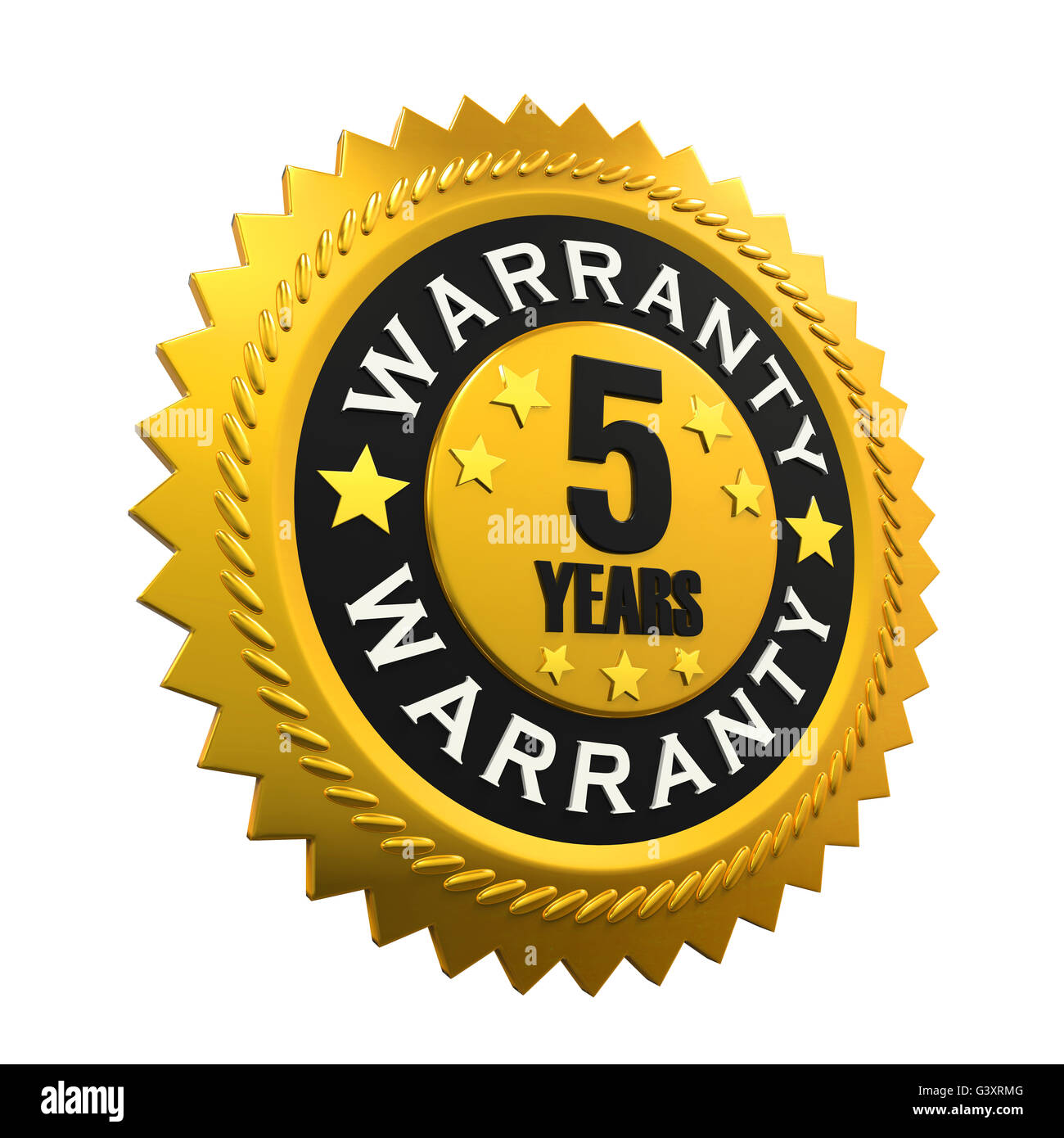 5 Years Warranty Sign Stock Photo Alamy