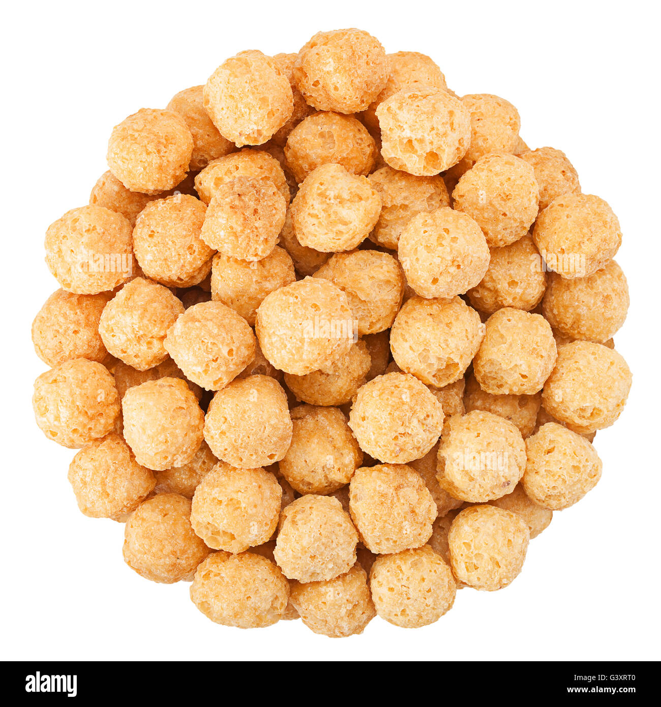 Corn balls snack isolated on white background Stock Photo Alamy