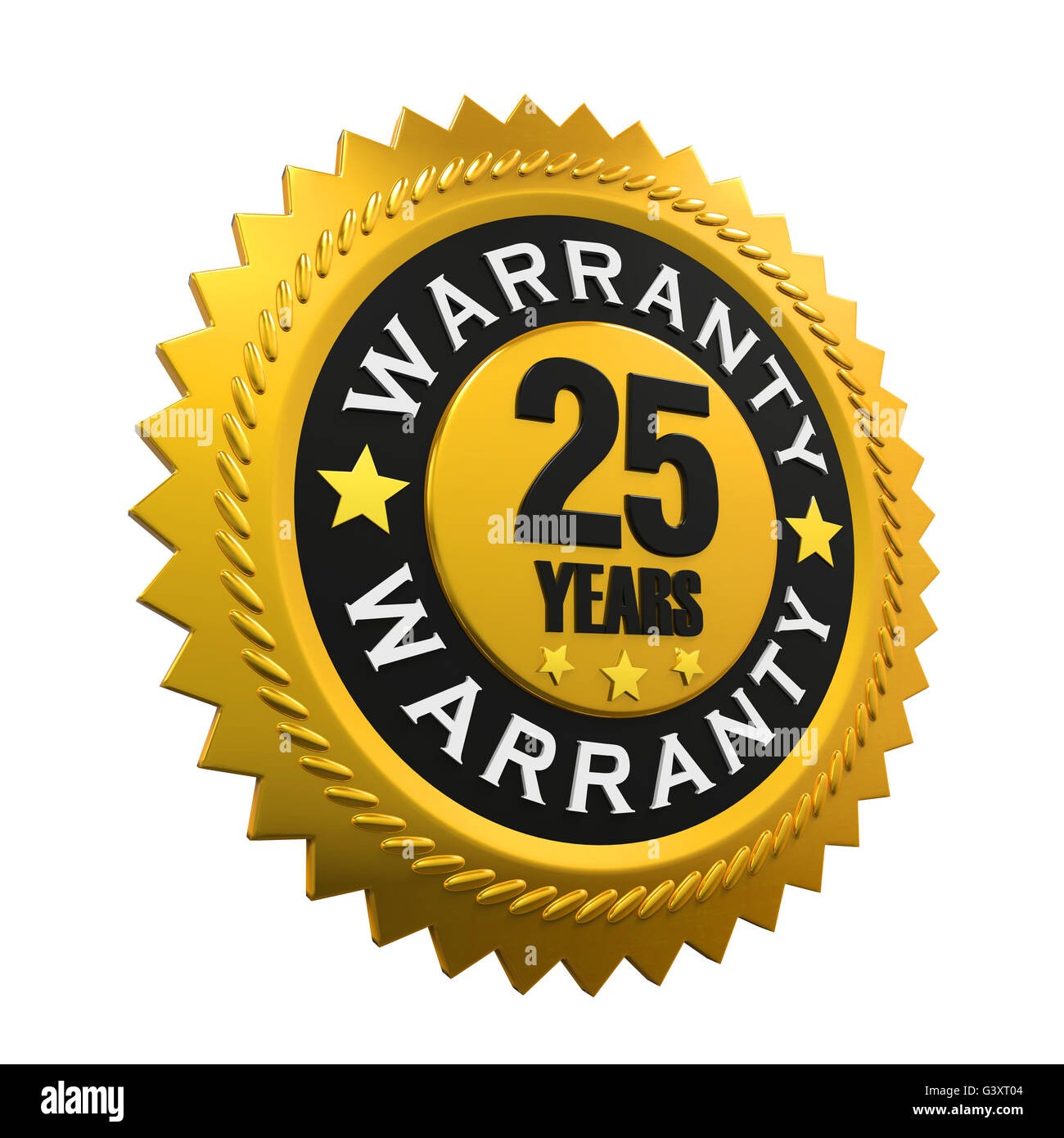 25 Years Warranty Sign Stock Photo Alamy