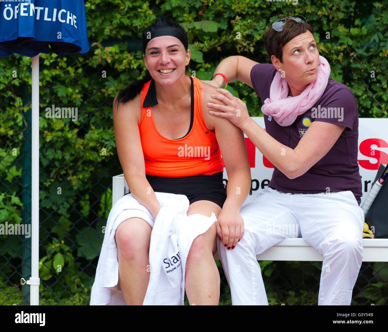 Braunschweig, Germany. 16 June, 2016. Ekaterine Gorgodze in action at the 2016 Braunschweig Womens Open ITF Pro Circuit $25,000 tennis tournament. Credit:  Jimmie48 Photography/Alamy Live News Stock Photo
