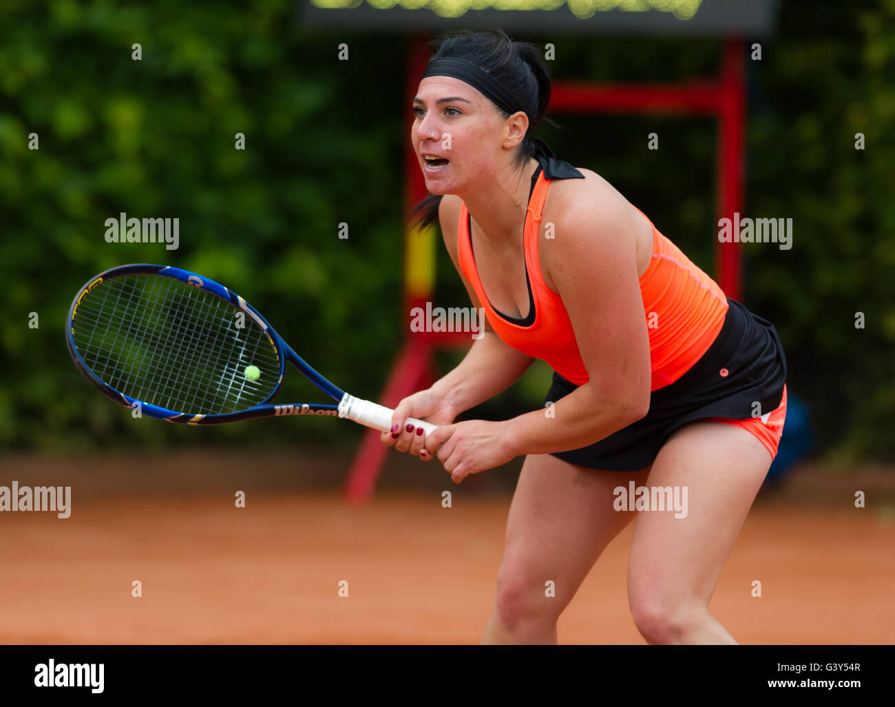 Braunschweig, Germany. 16 June, 2016. Ekaterine Gorgodze in action at the 2016 Braunschweig Womens Open ITF Pro Circuit $25,000 tennis tournament. Credit:  Jimmie48 Photography/Alamy Live News Stock Photo