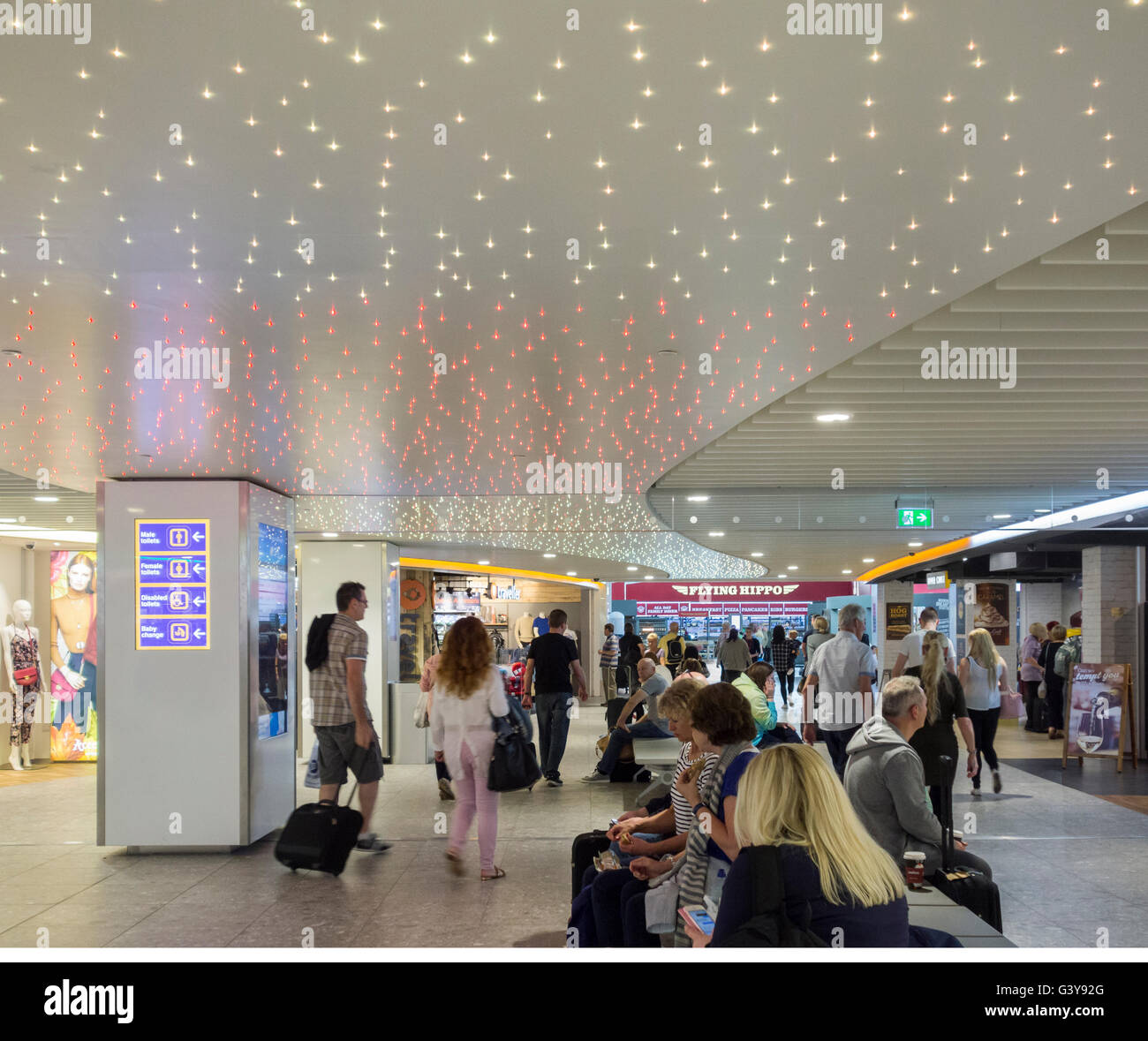 newcastle airport terminal departures lounge newcastle upon tyne england uk stock photo alamy