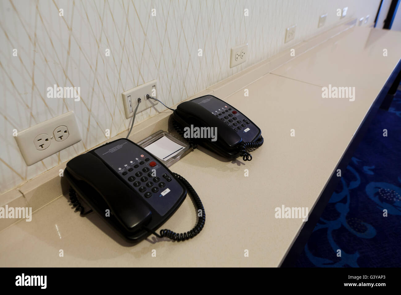 Hotel in-house phone - USA Stock Photo