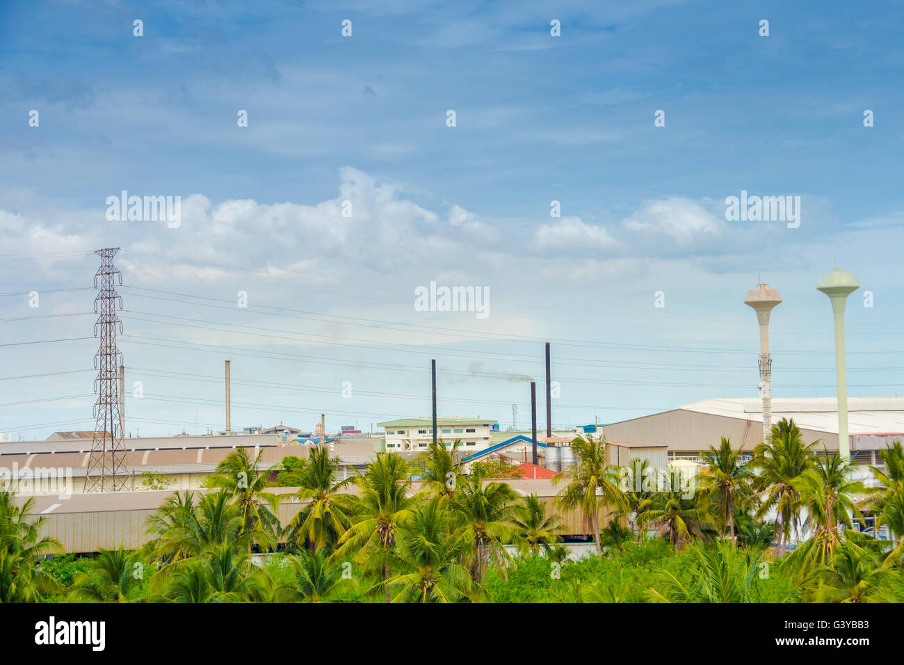 A industrial factory in Samutsakorn Industrial Estate, Thailand Stock