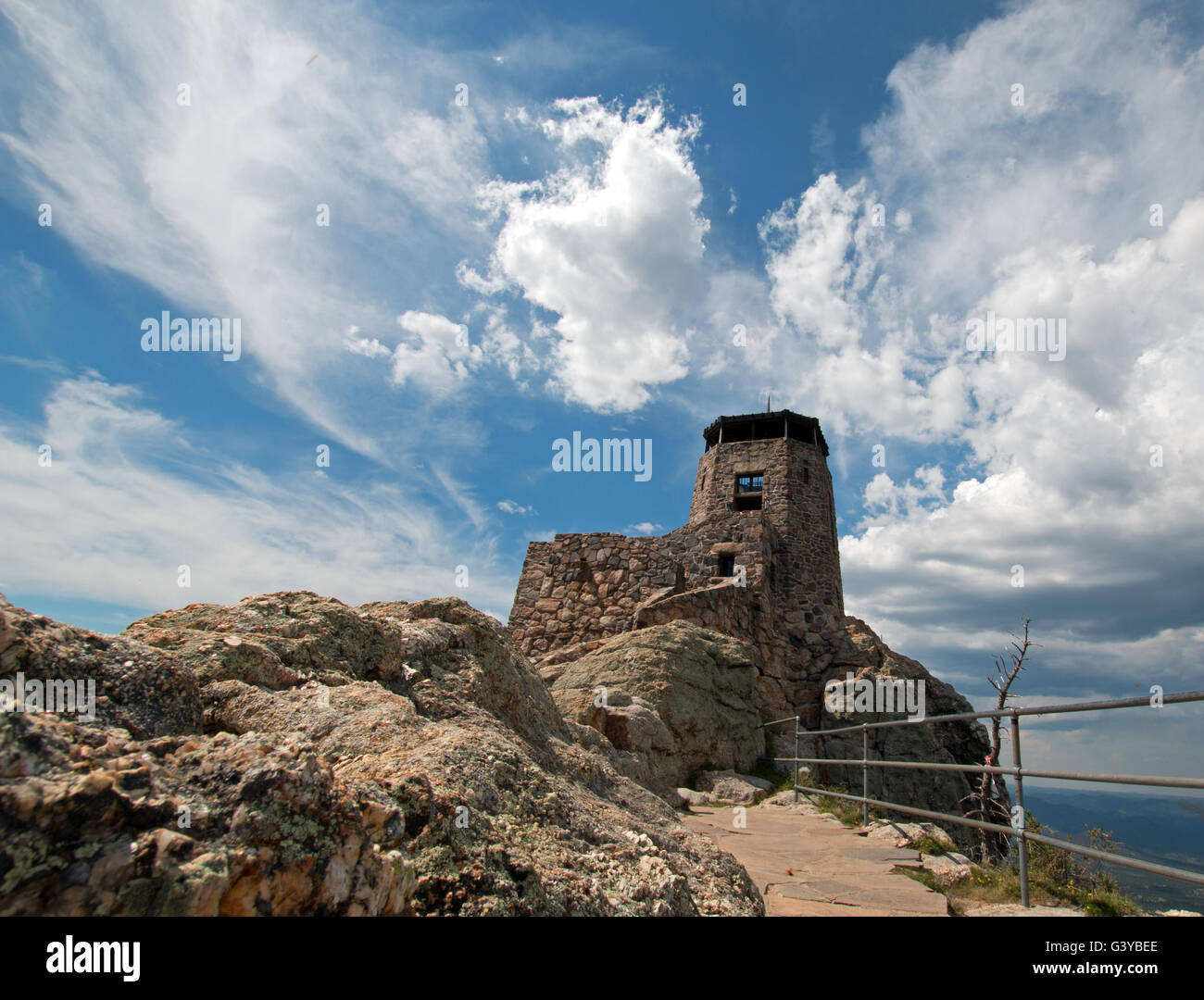 Harney Peak Fire Lookout Tower in Custer State Park in the Black Hills