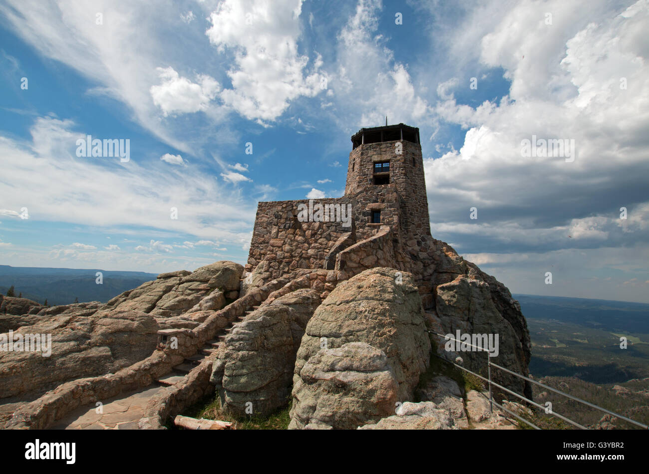 Harney Peak Fire Lookout Tower in Custer State Park in the Black Hills