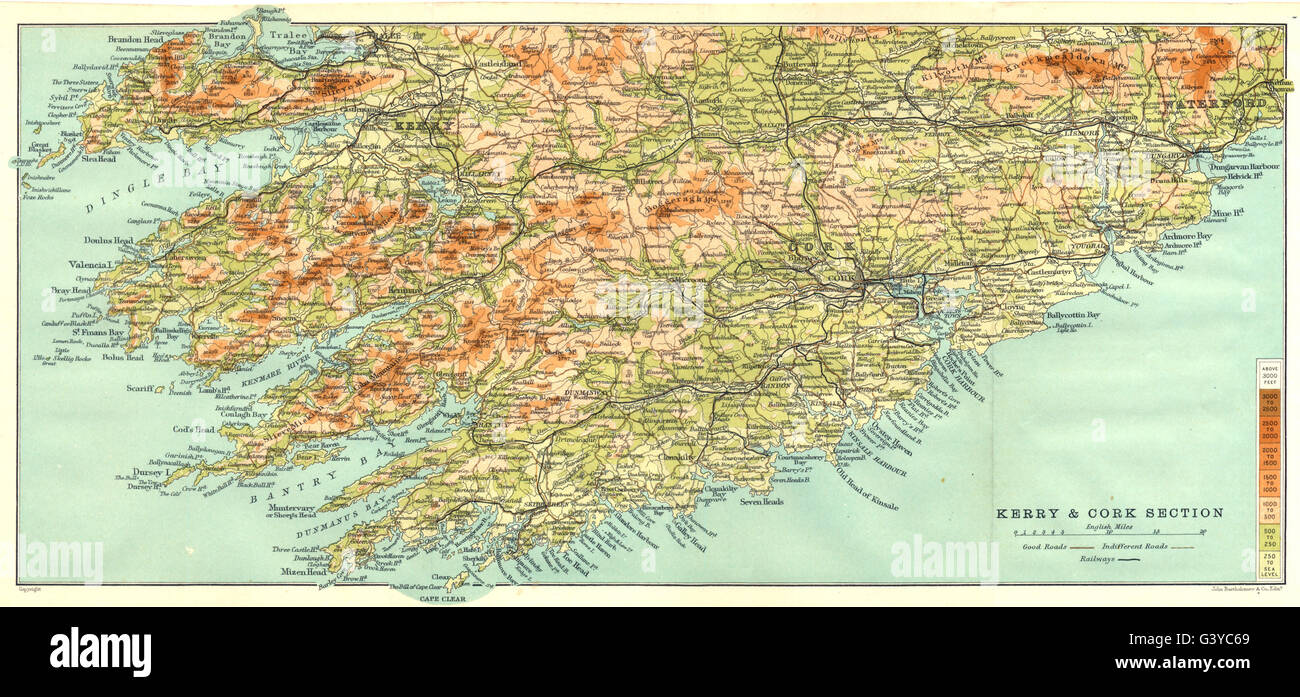 Cork Kerry Border Map Map Of Ireland Kerry High Resolution Stock Photography And Images - Alamy