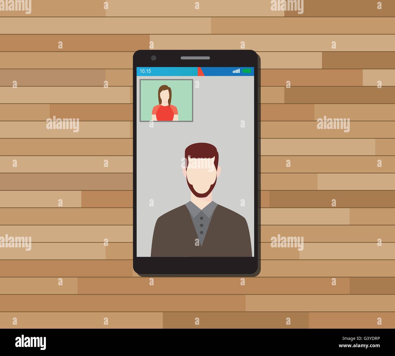 video call technology on smartphone vector graphic Stock Vector Image & Art Alamy