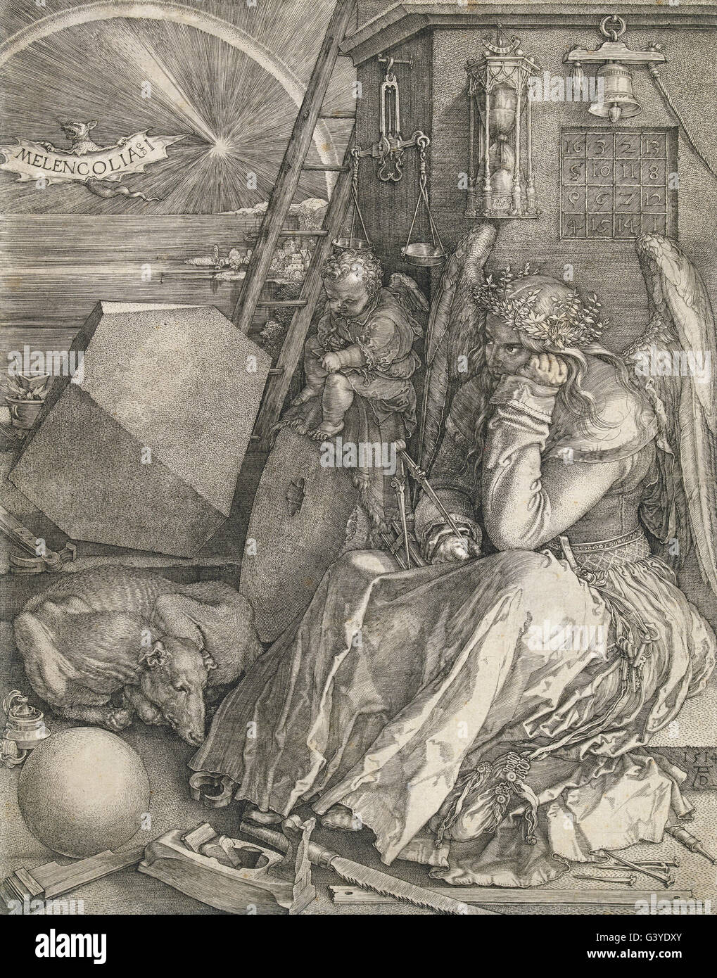 Albrecht Dürer - Melencolia I Stock Photo