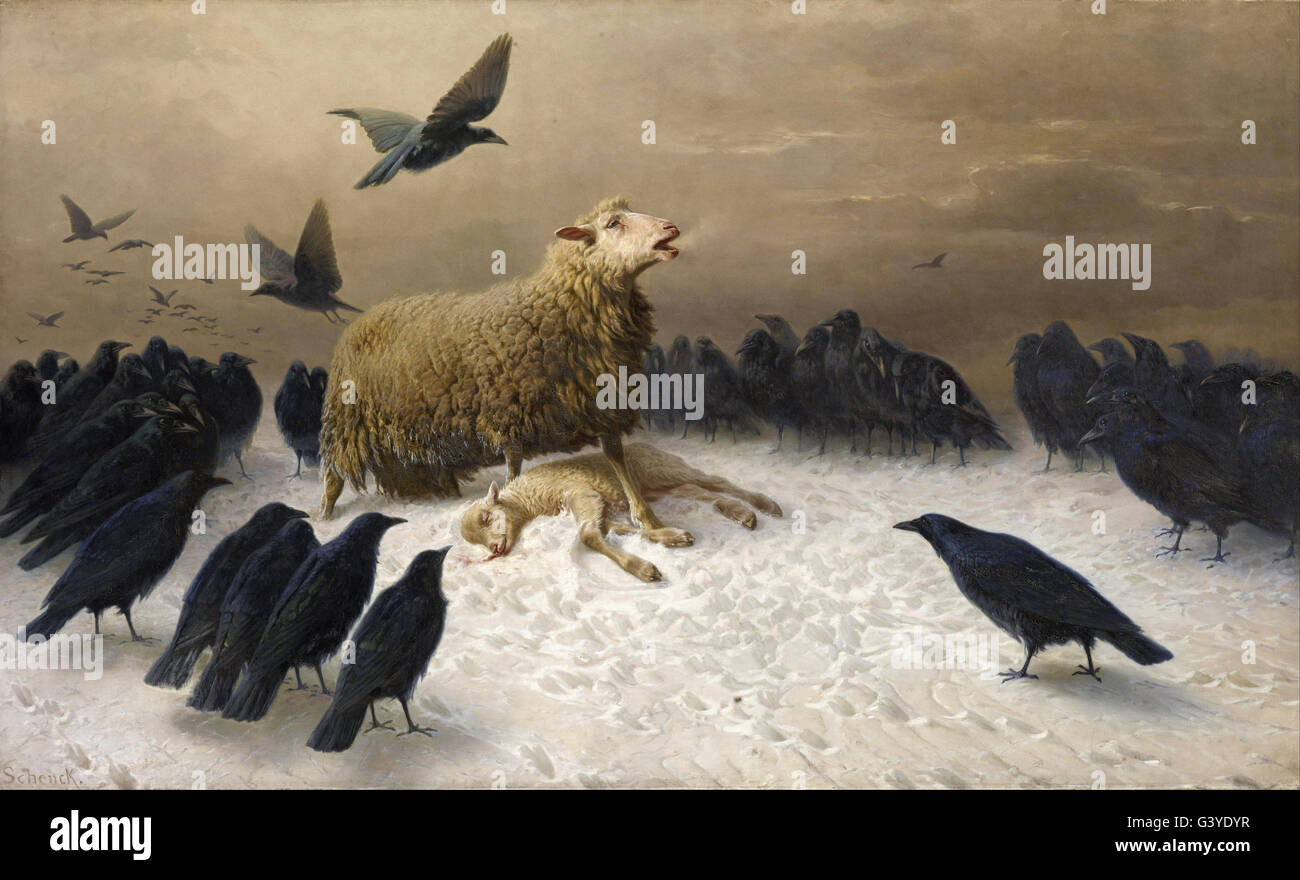 August Friedrich Albrecht Schenck - Anguish Stock Photo