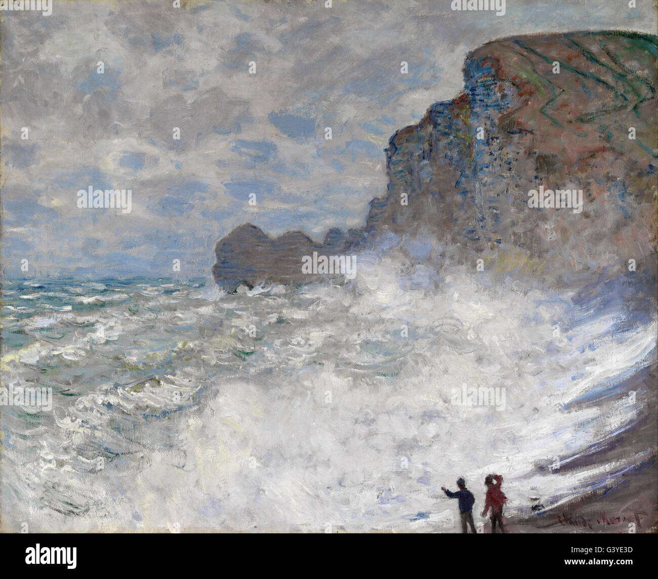 Claude Monet - Rough weather at etretat Stock Photo