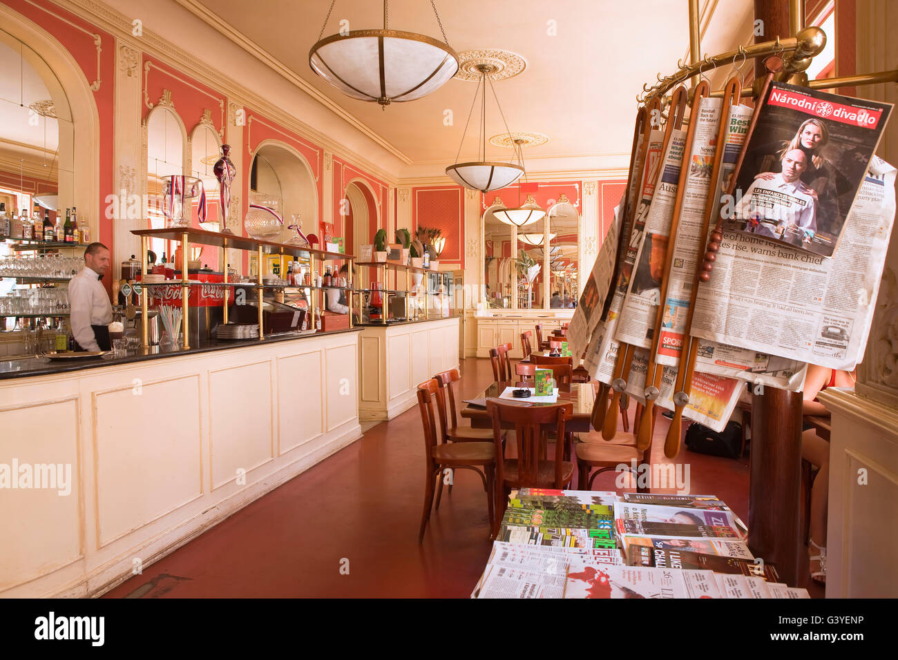 The cafe Louvre in Narodni street in Prague Stock Photo 105710466 Alamy
