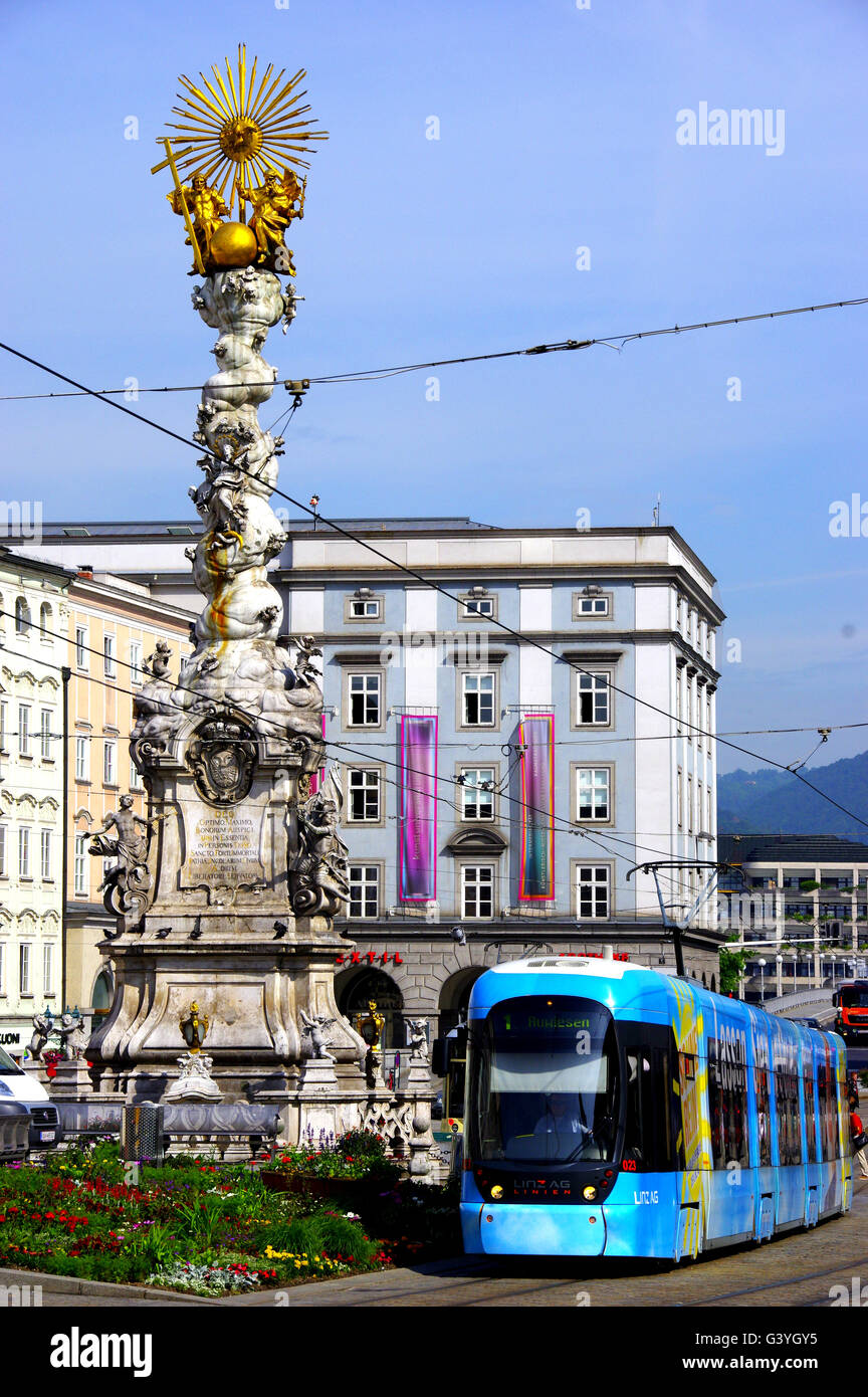 Hauptplatz, Main Square, Linz, Austria Stock Photo