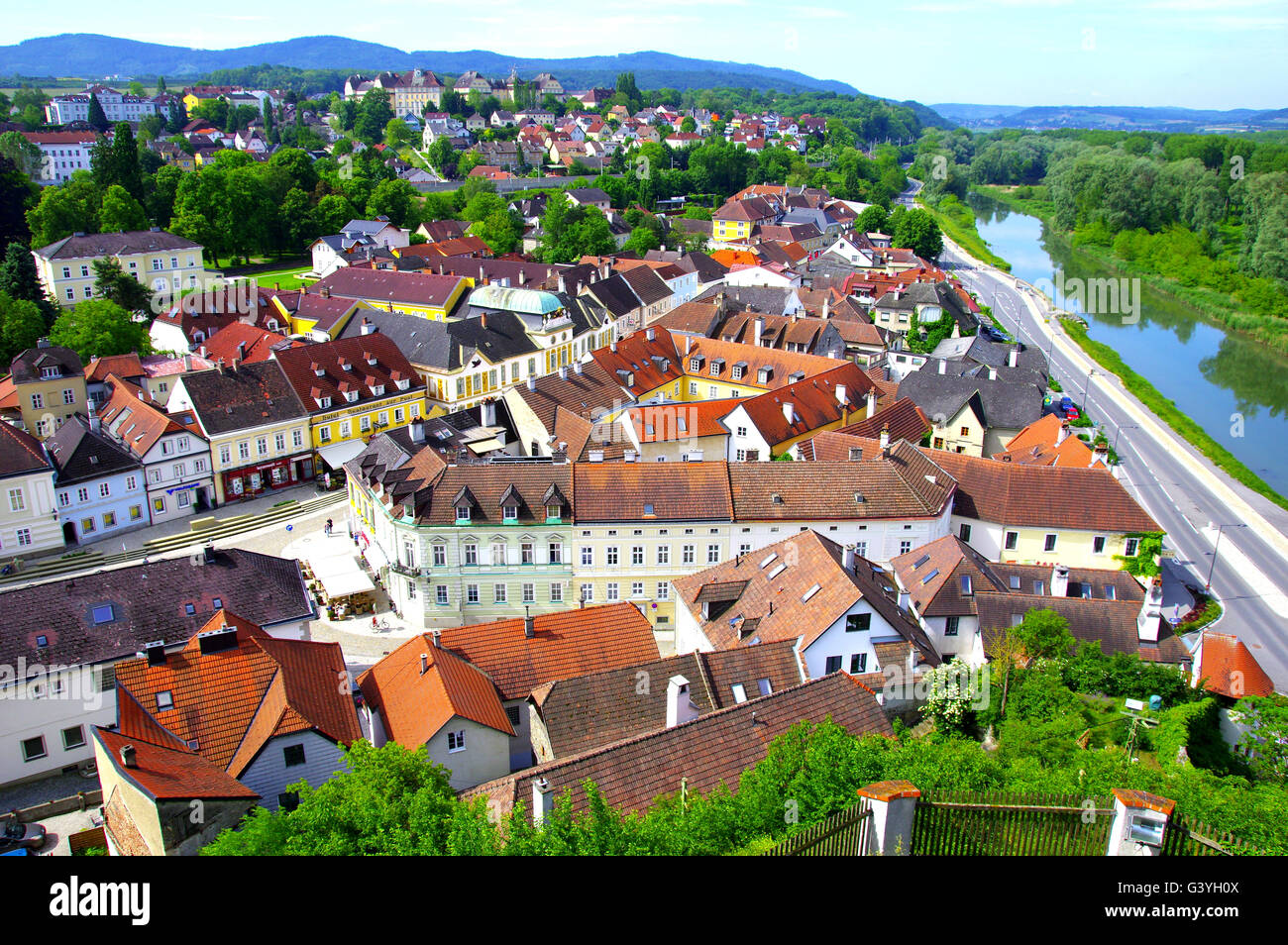 View of Melk, Austria Stock Photo