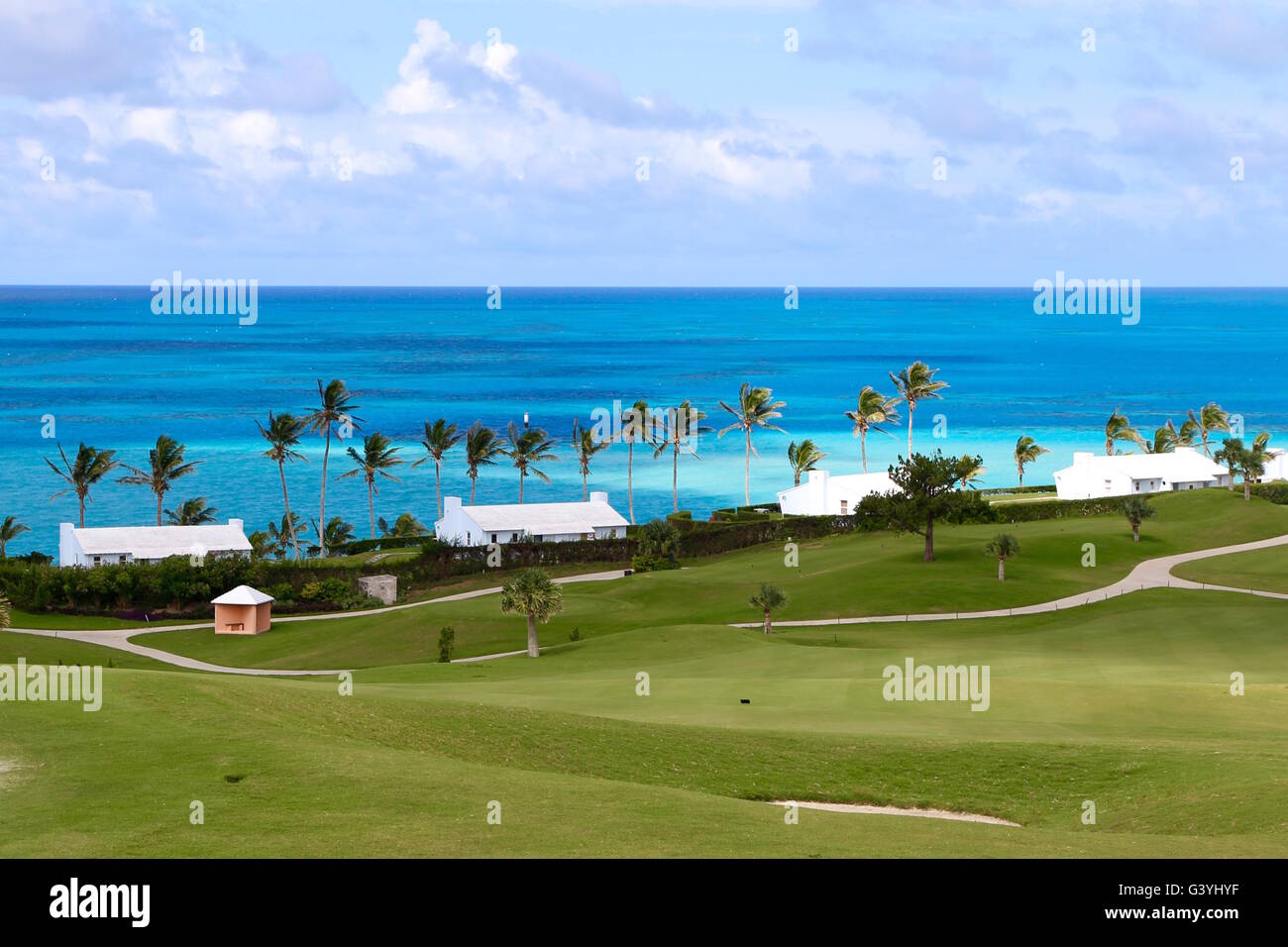 Golf course in Bermuda Stock Photo