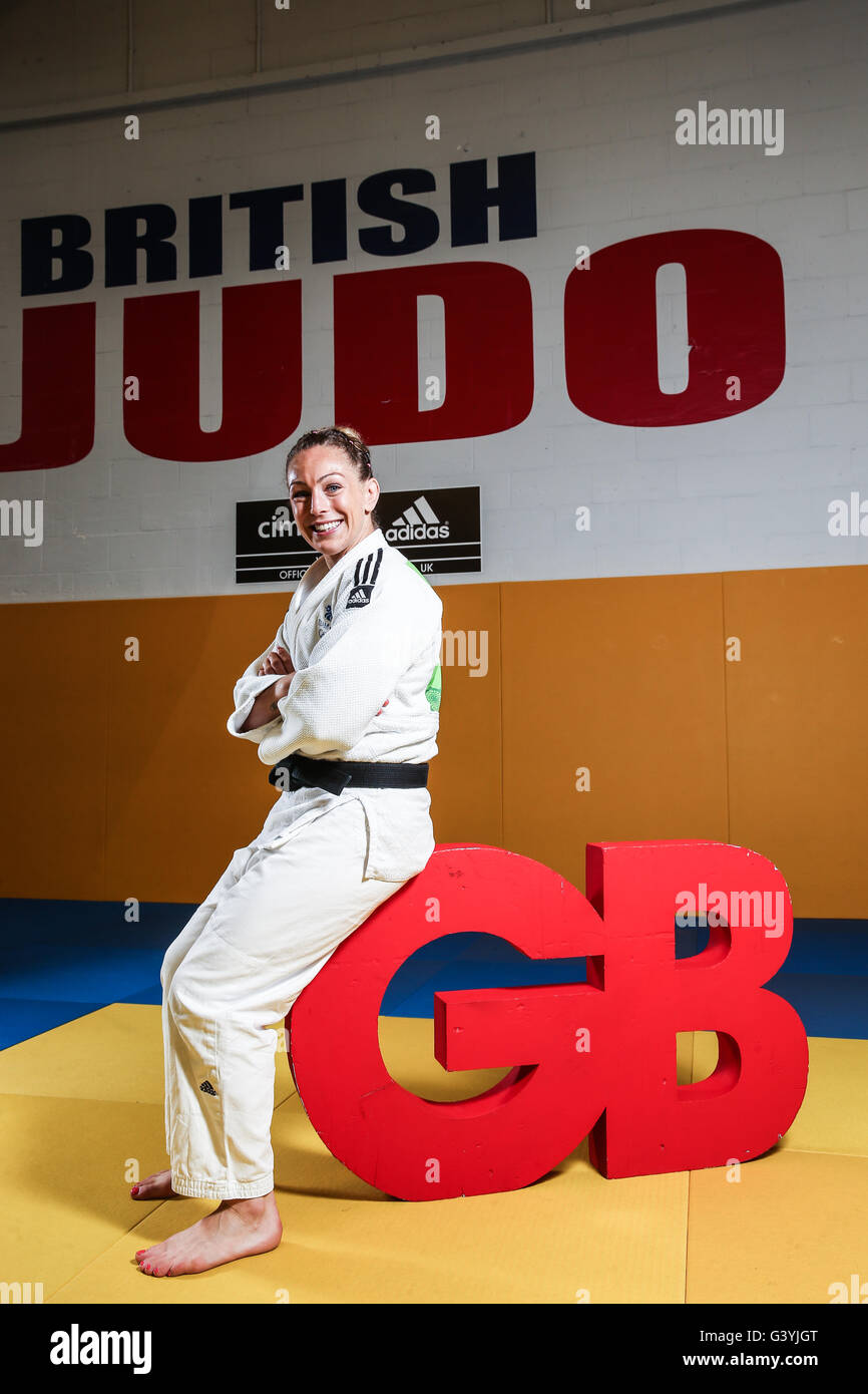 Sally Conway during the team announcement at the British Judo Centre of