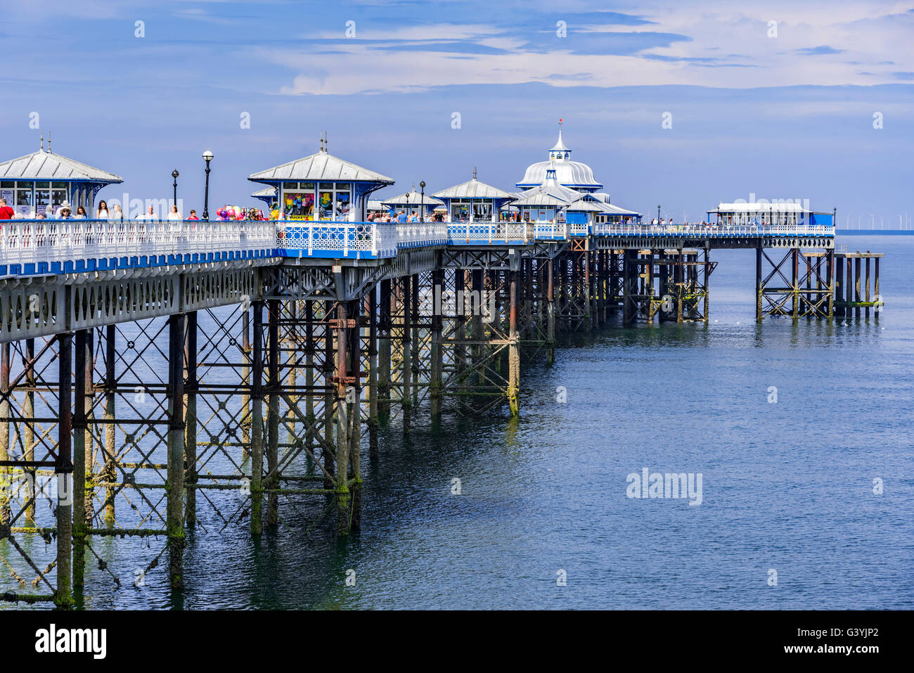 The Victorian pier in Llandudno. Clwyd North Wales. Stock Photo