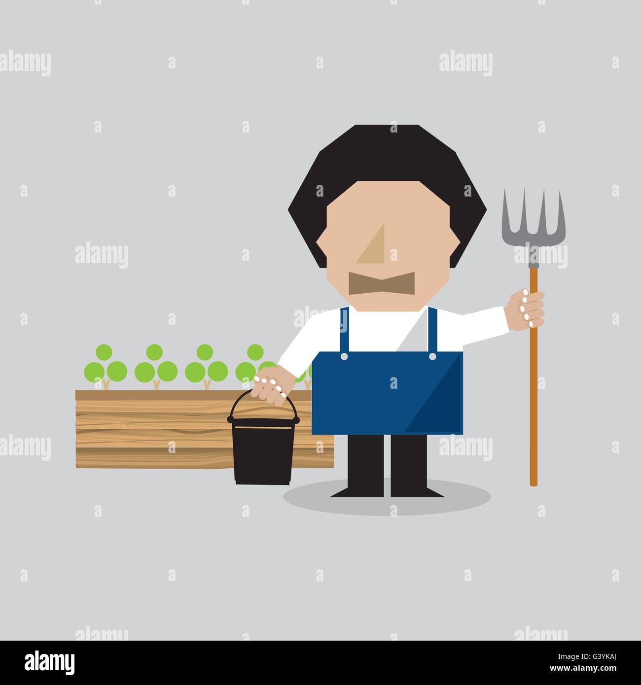 Farmer Character Vector Illustration Stock Vector Image & Art - Alamy