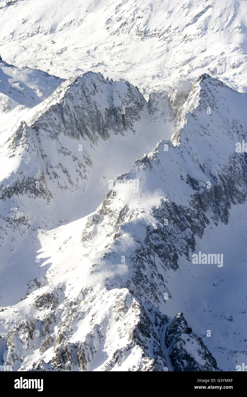 Aerial view of Cirque of Colomers from Aran Valley. Lleida province, Catalonia, Spain Stock Photo