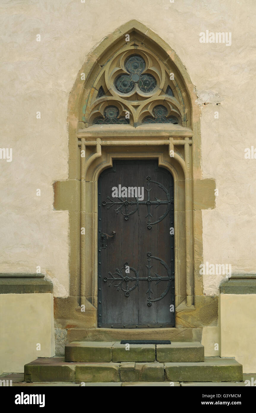 Side door of gothic church Stock Photo - Alamy