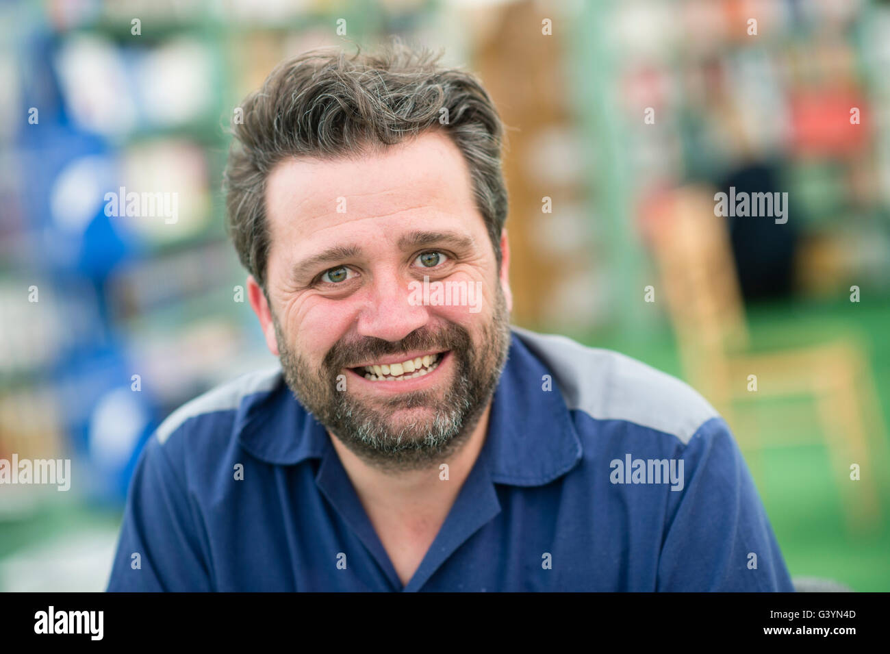 Children's author PHIL EARLE  at the Hay Festival, Thursday 26 May 2016 Stock Photo