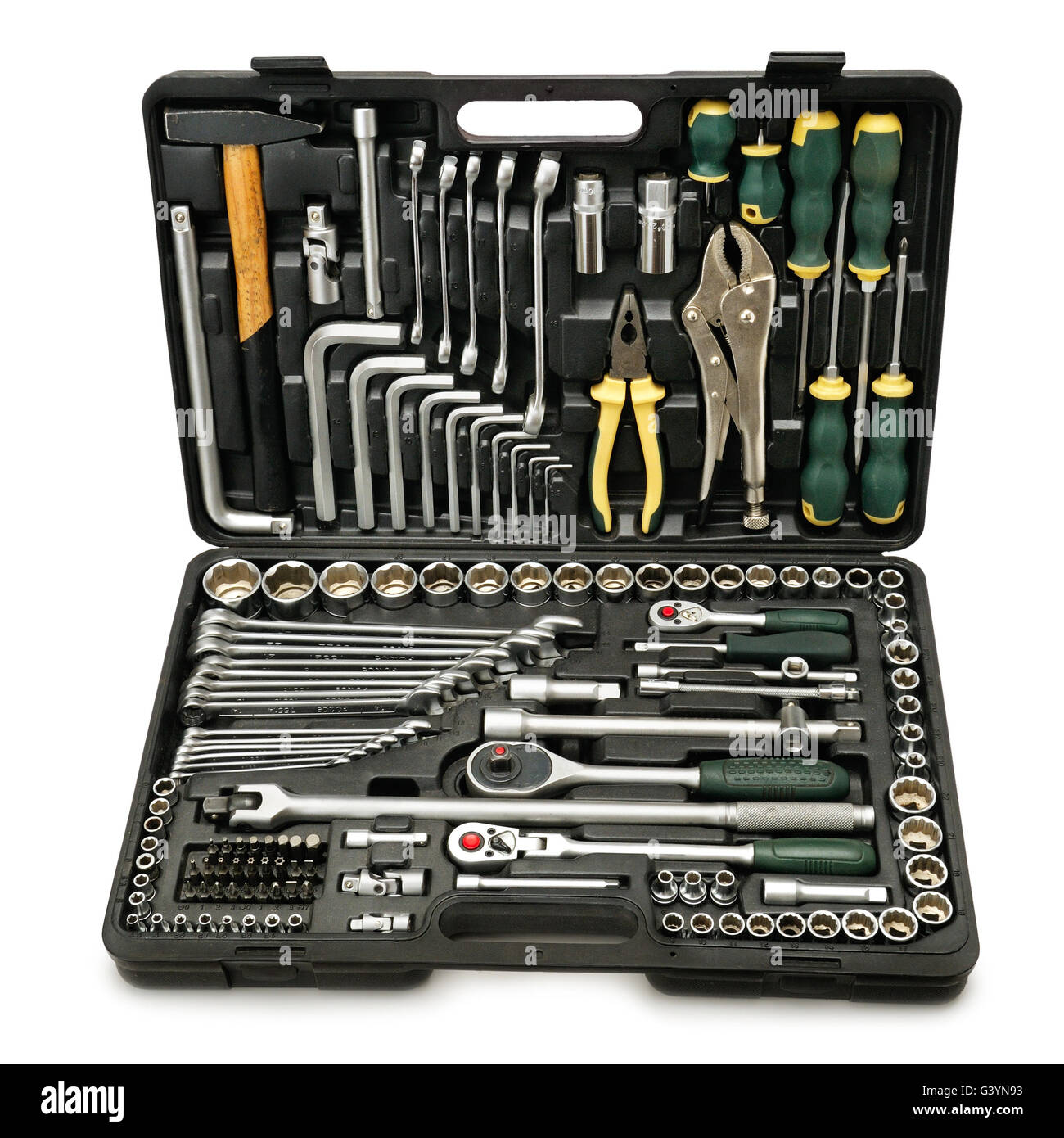 set tools isolated on white Stock Photo