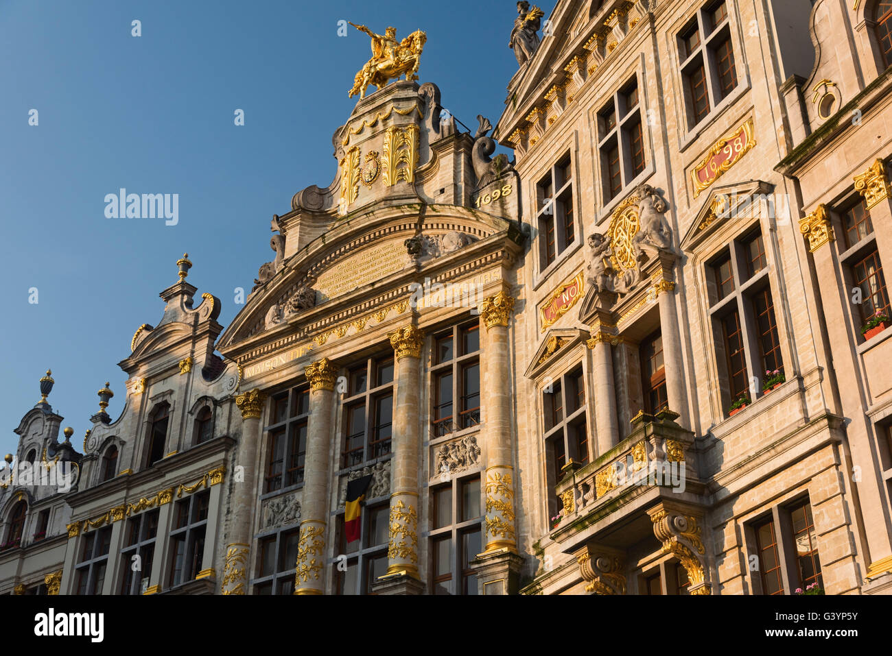 Grand Place Guildhouses Brussels Belgium Stock Photo