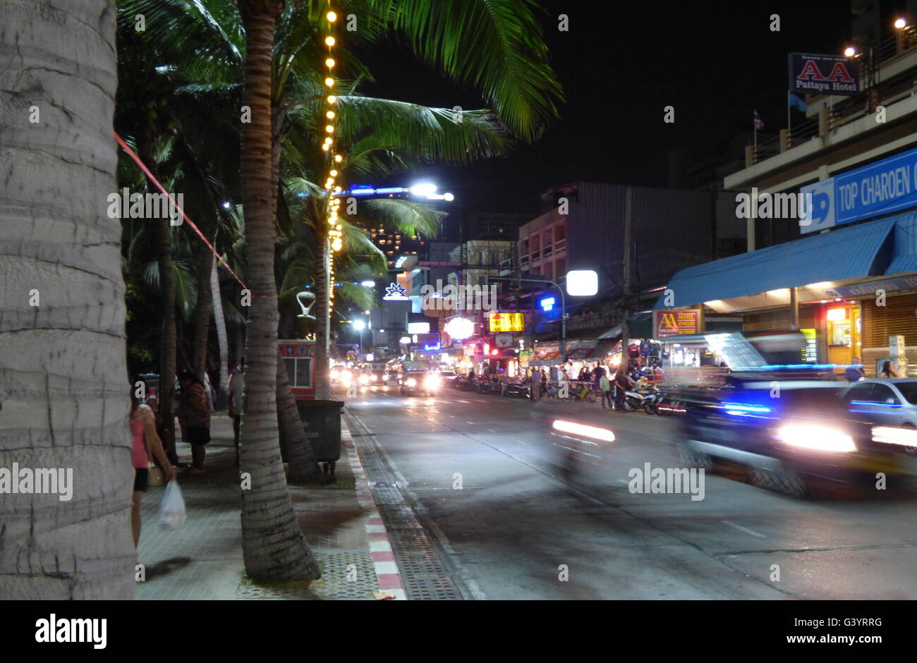 pattaya beach road beachroad 2016 Stock Photo