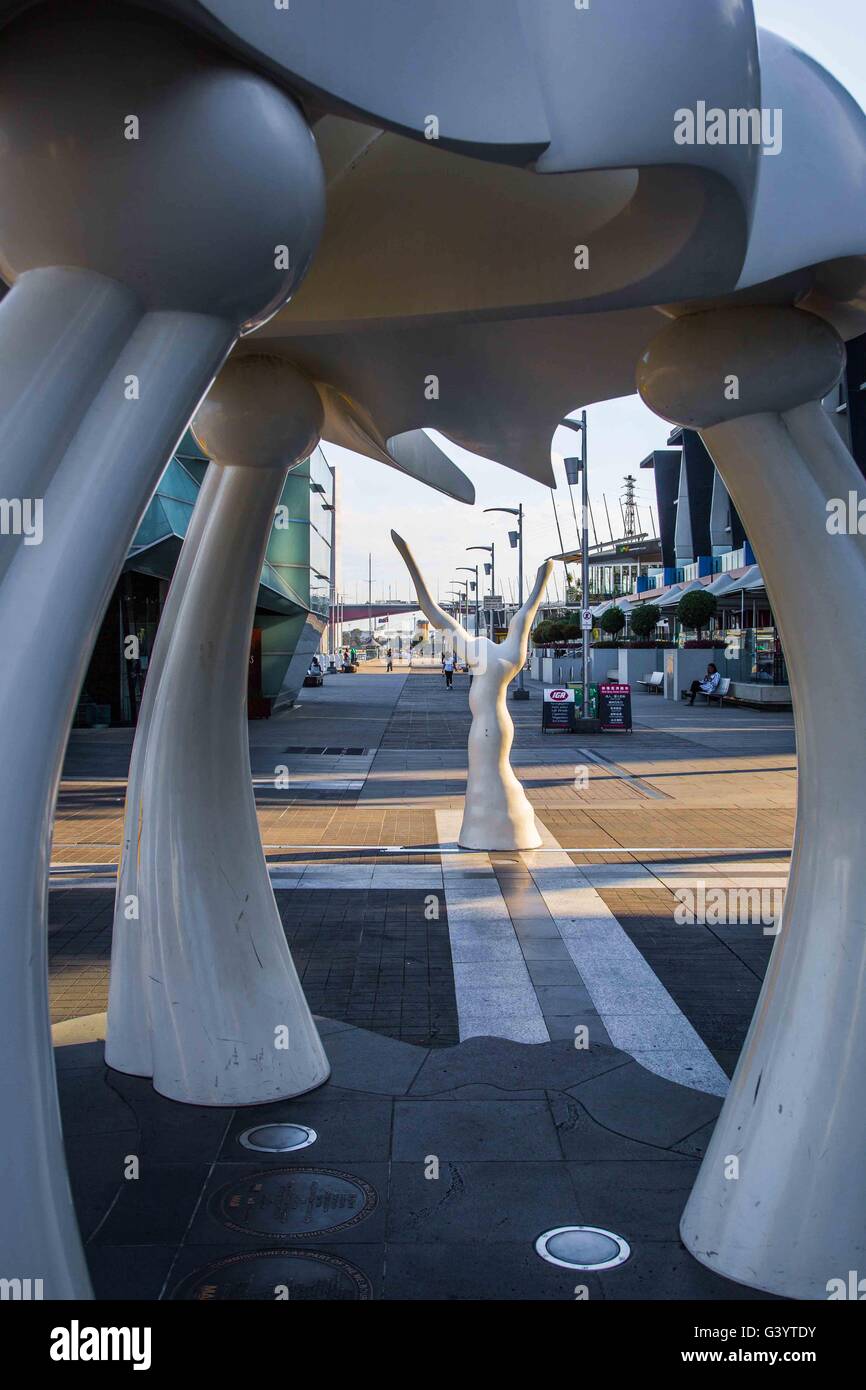 Series white street sculptures melbourne hires stock photography and