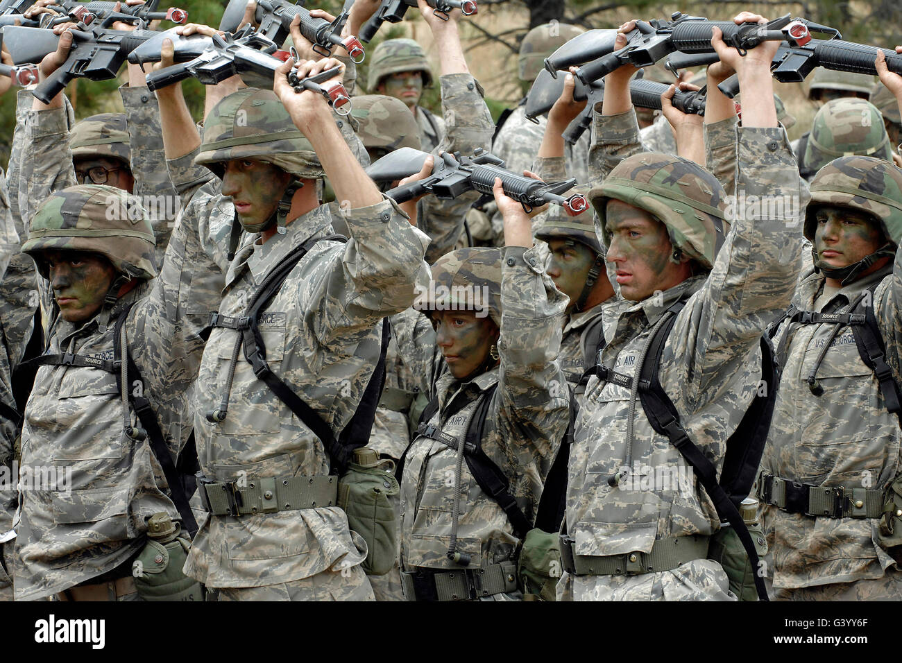 Cadets prepare to participate in Operation Warrior. Stock Photo
