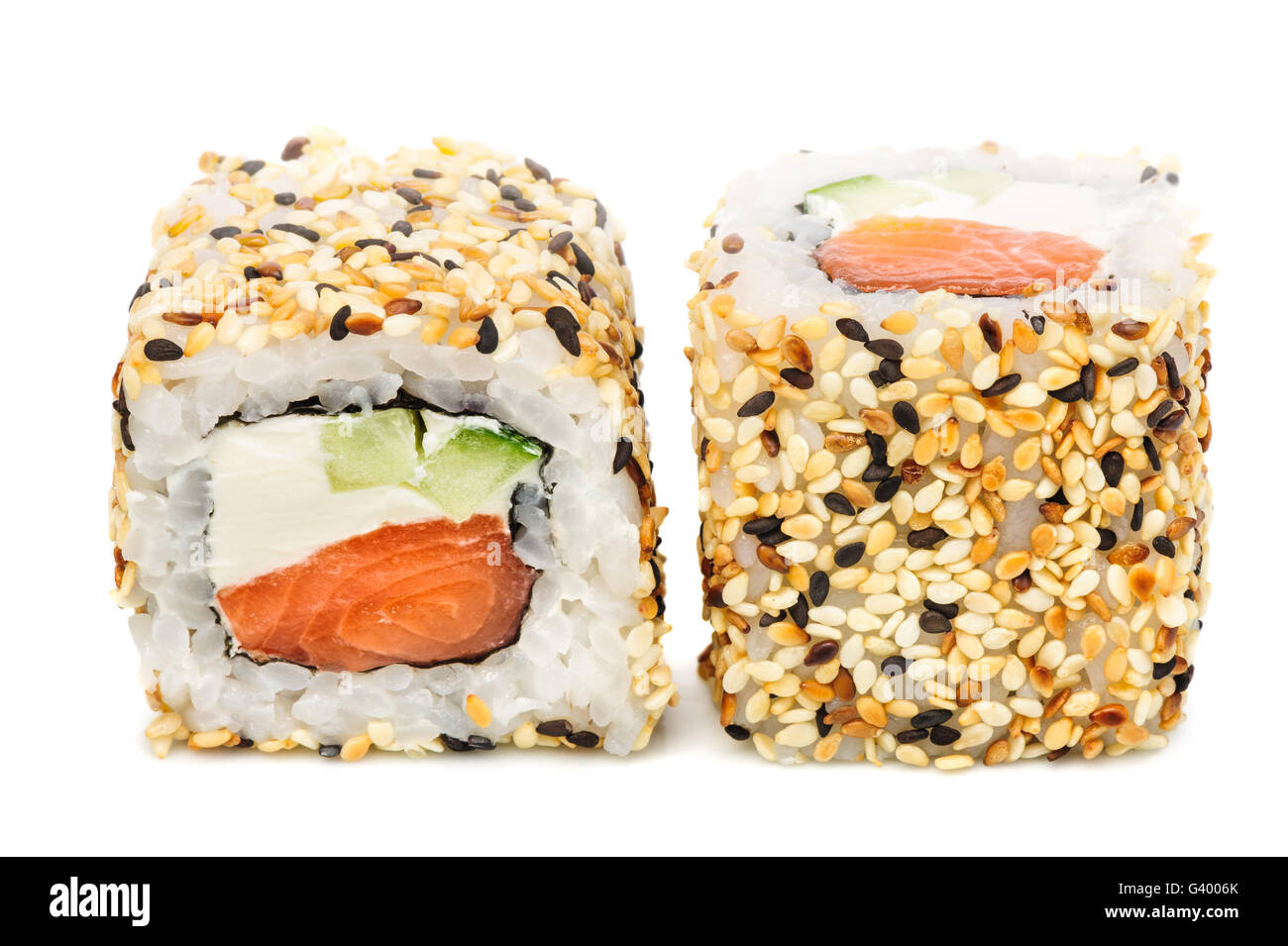 https://c8.alamy.com/comp/G4006K/uramaki-maki-sushi-two-rolls-isolated-on-white-G4006K.jpg