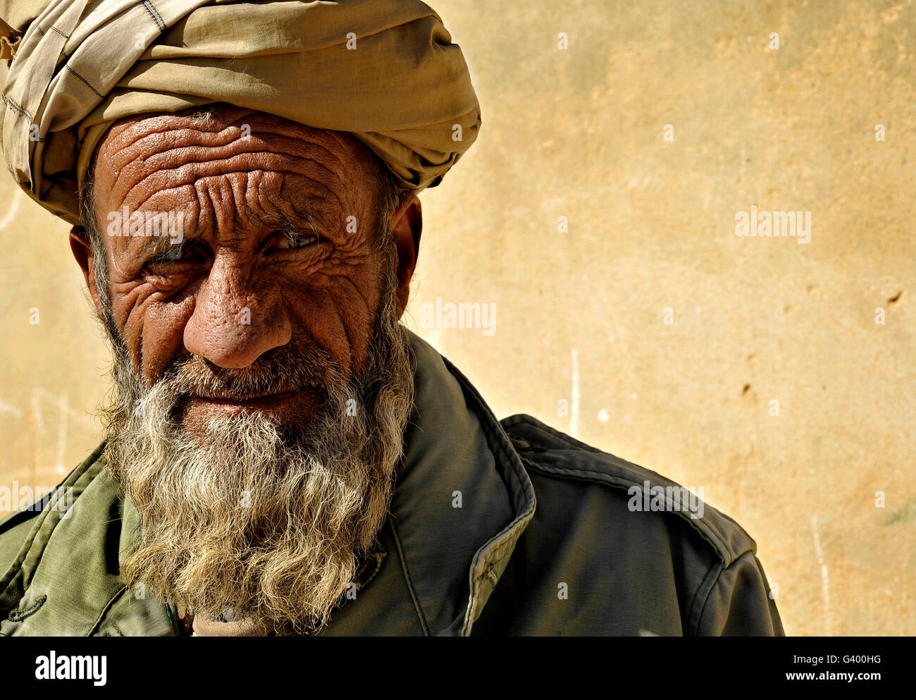 An Afghan elder from Zabul Province of Afghanistan. Stock Photo