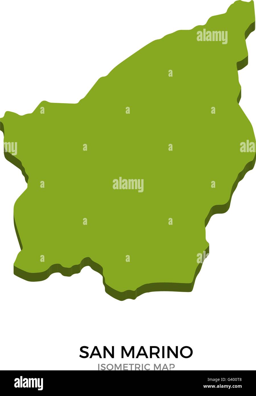 Isometric map of San Marino detailed vector illustration Stock Vector ...
