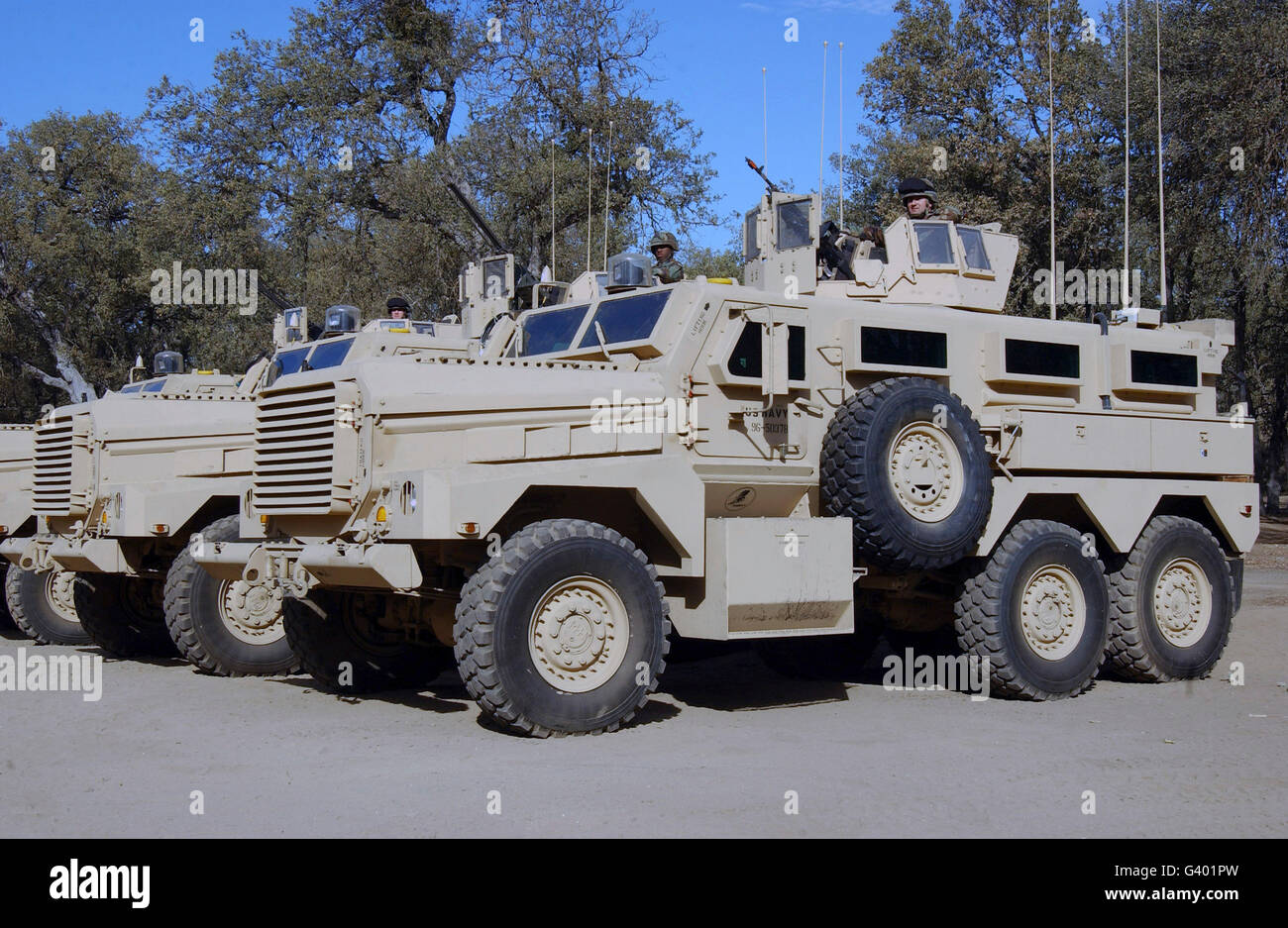 Cougar Mine Resistant Ambush Protected Vehicles. Stock Photo