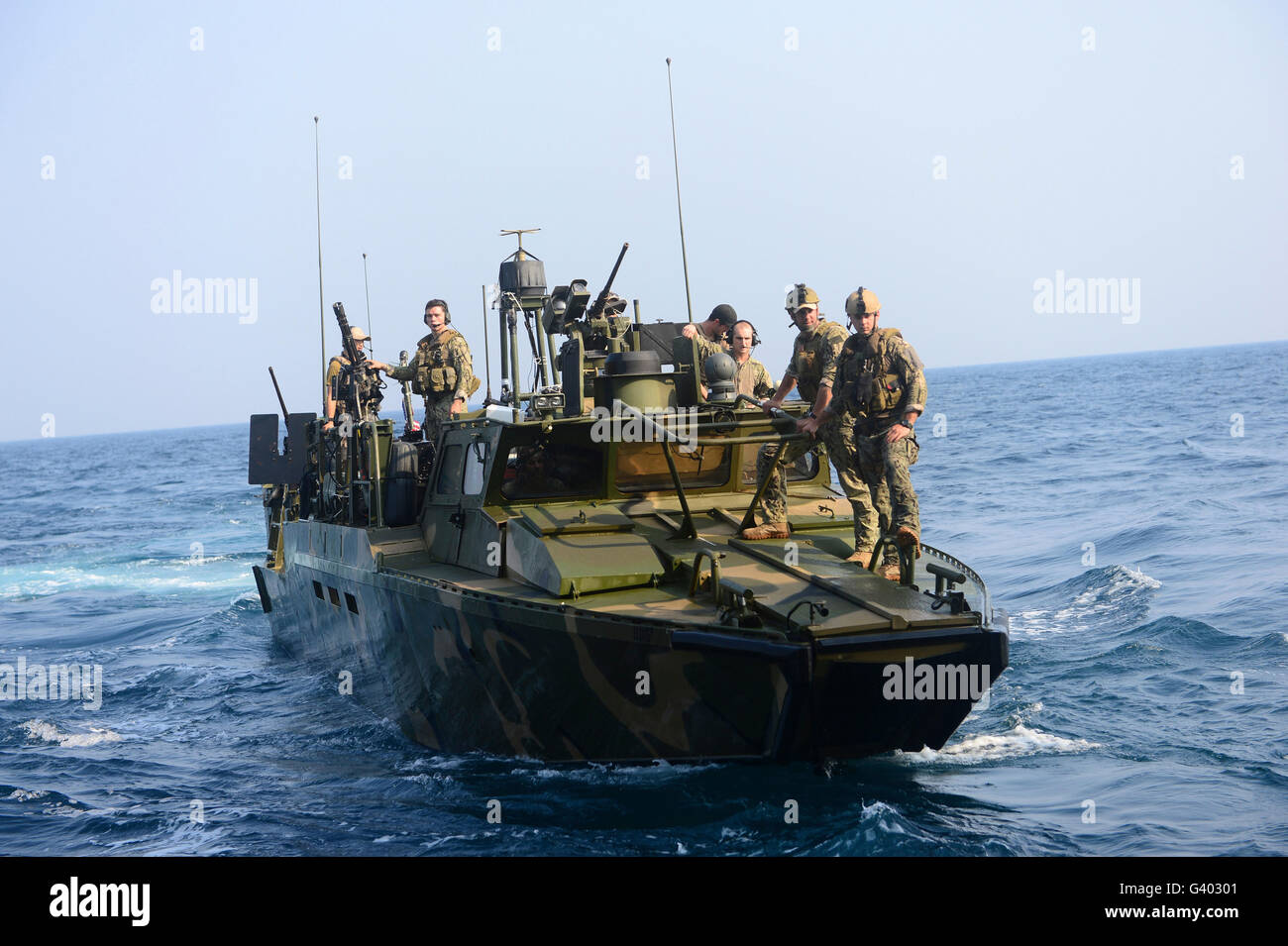 Sailors conduct patrol operations in the Arabian Gulf. Stock Photo