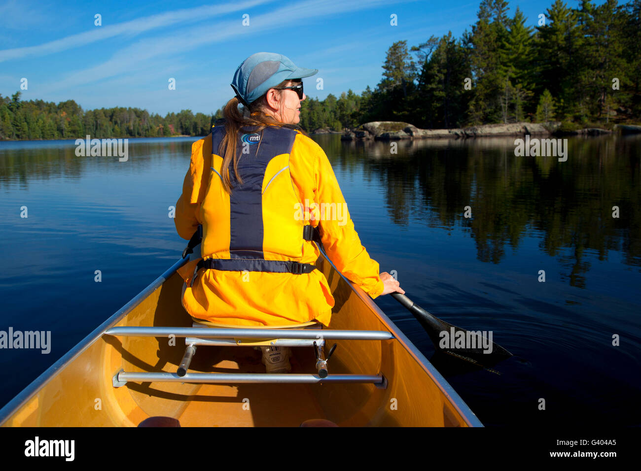Canoeing on South Hegman Lake, Boundary Waters Canoe Area Wilderness